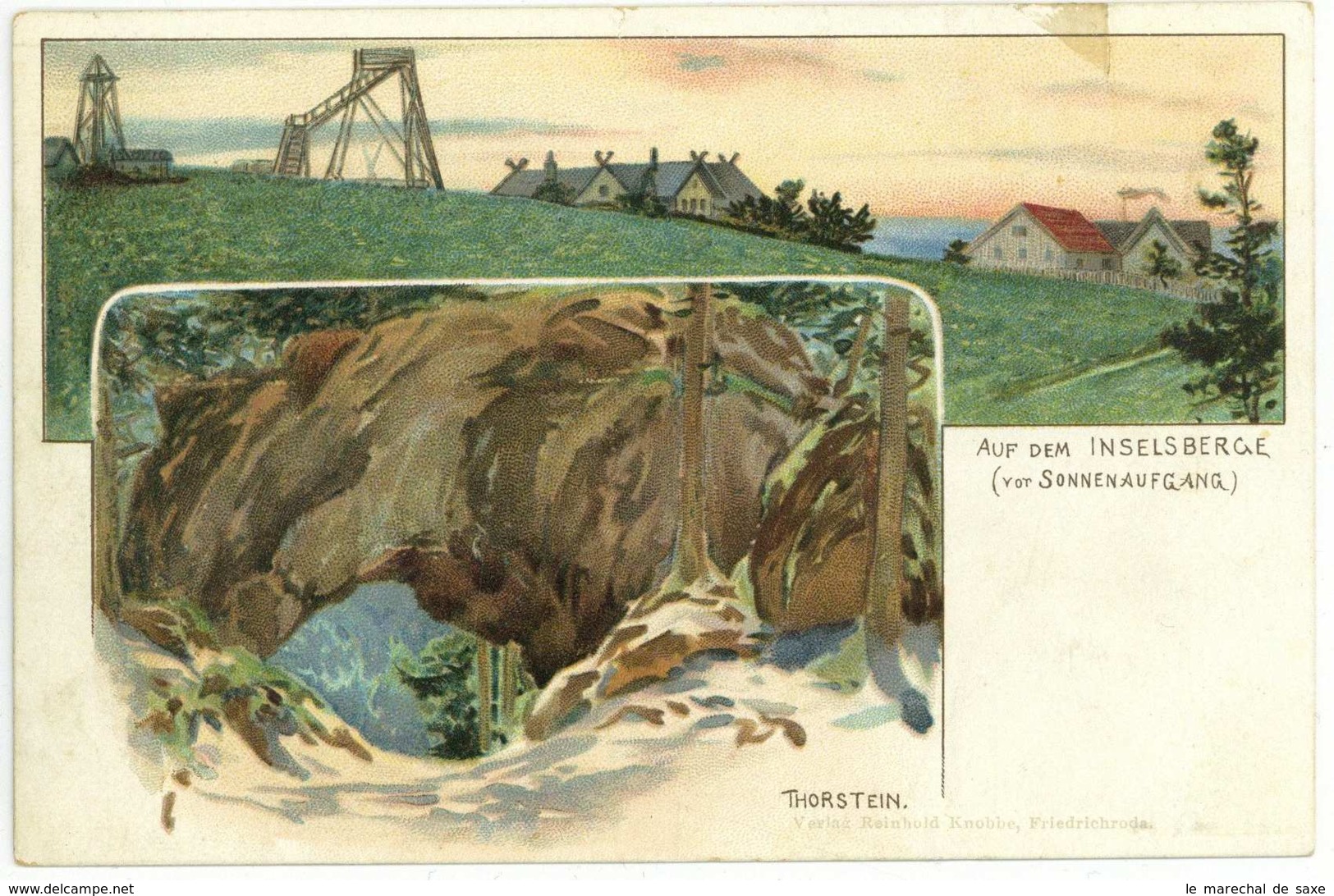 Litho Ansichtskarte Um 1900/1920 Thorstein Auf Dem Inselsberge Friedrichroda - Friedrichroda