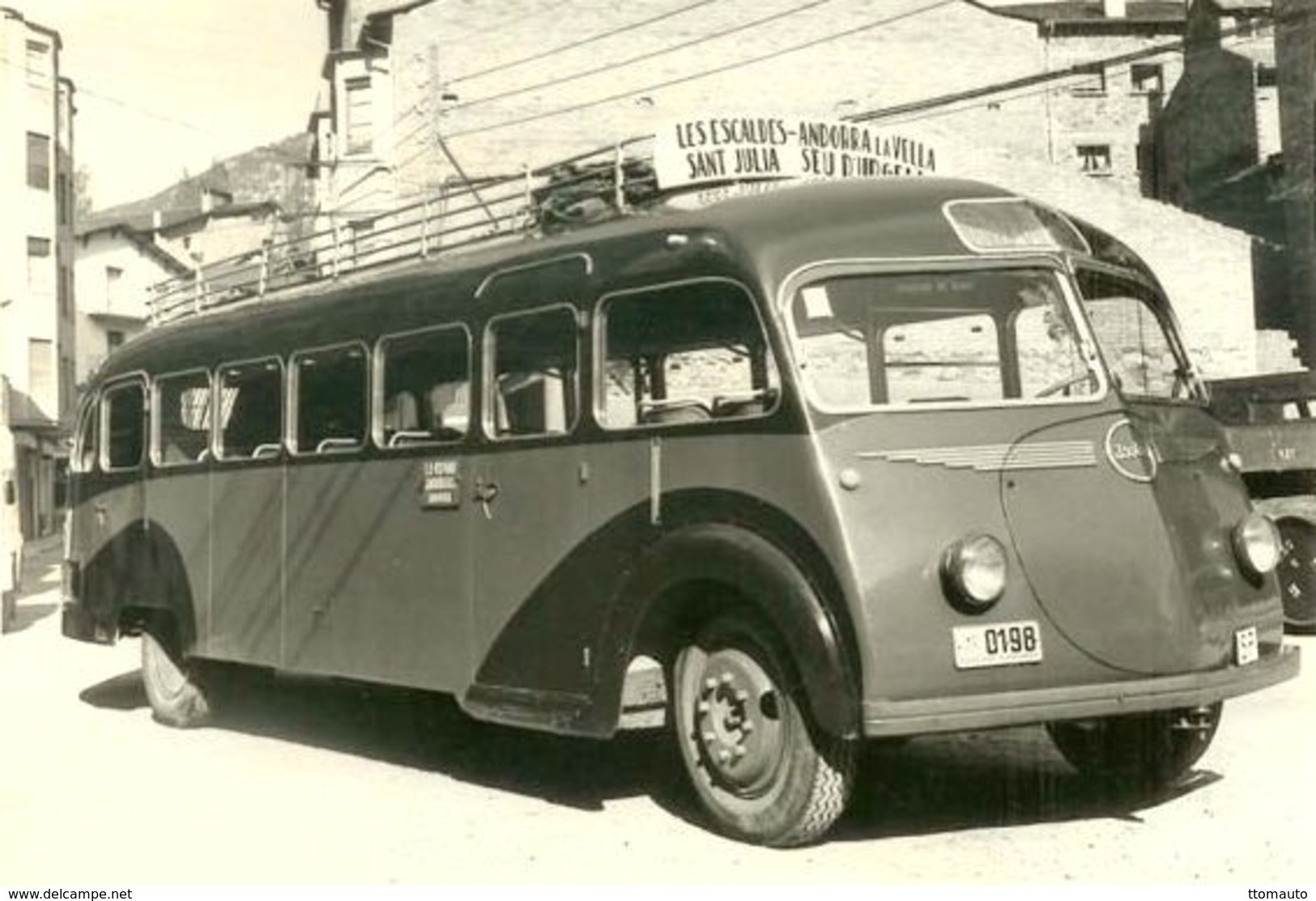 Ancien Autobus ISOBLOC  -  Ligne: Les Escaldes - Andorra La Vella  -  15x10cm PHOTO - Bus & Autocars