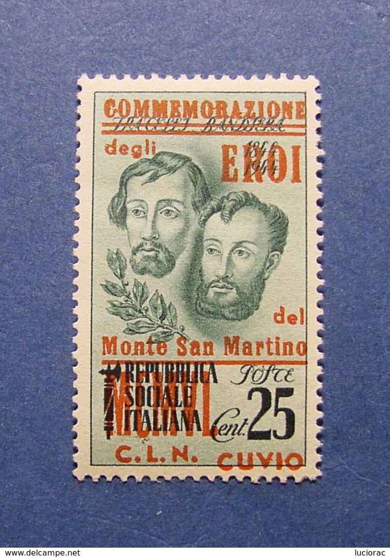 C.L.N. CUVIO EROI MONTE S. MARTINO CENT. 25 ** (S47) - Comité De Libération Nationale (CLN)