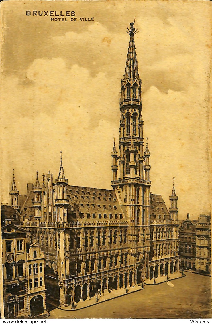 027 423 - CPA - Brussels - Bruxelles - Grand'Place - Hôtel De Ville - Marktpleinen, Pleinen