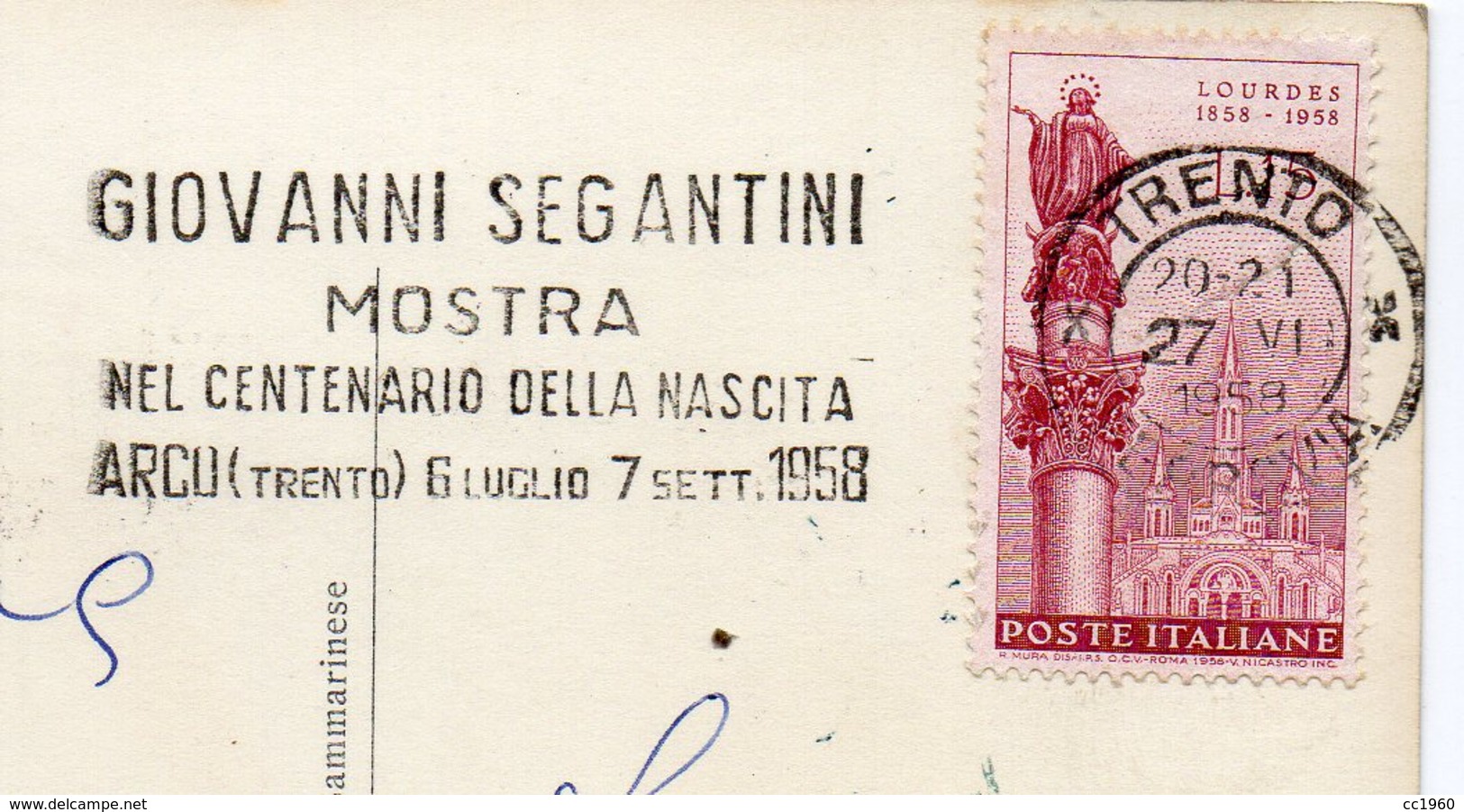 Adria (Rovigo) -  Villa Scannari - Particolare - Bel Timbro A Targhetta - Viaggiata Nel 1958 - (FDC21842) - Rovigo