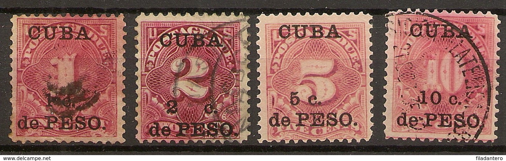 Rep.Cuba  Edifil 1/4 (º) Tasas  Intervención Americana Serie Completa 1899 NL025 - Usados