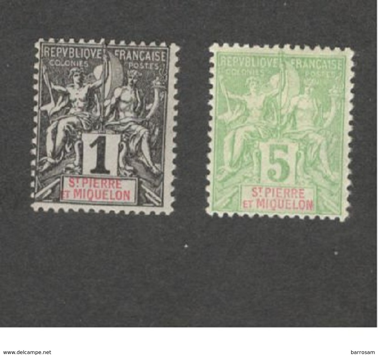 ST.PIERRE And MIQUELON1894:YVERT1&4mh* - Neufs