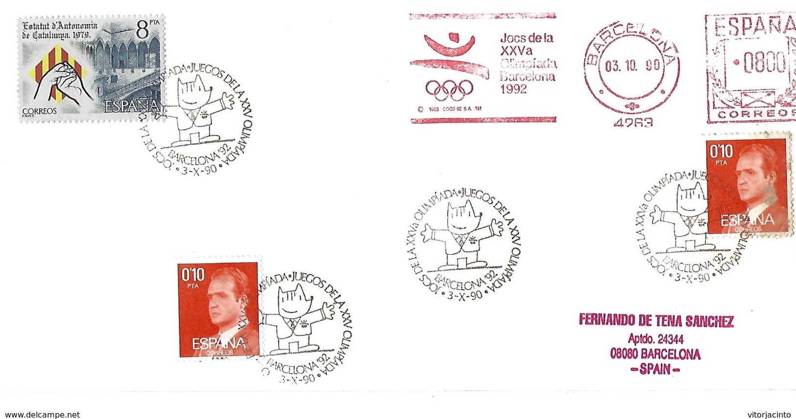 Spain - Olympic Games - Barcelona 1992 -   Mechanical Franchise - Cover With Copyright + Mechanical Franchise Without - Summer 1992: Barcelona