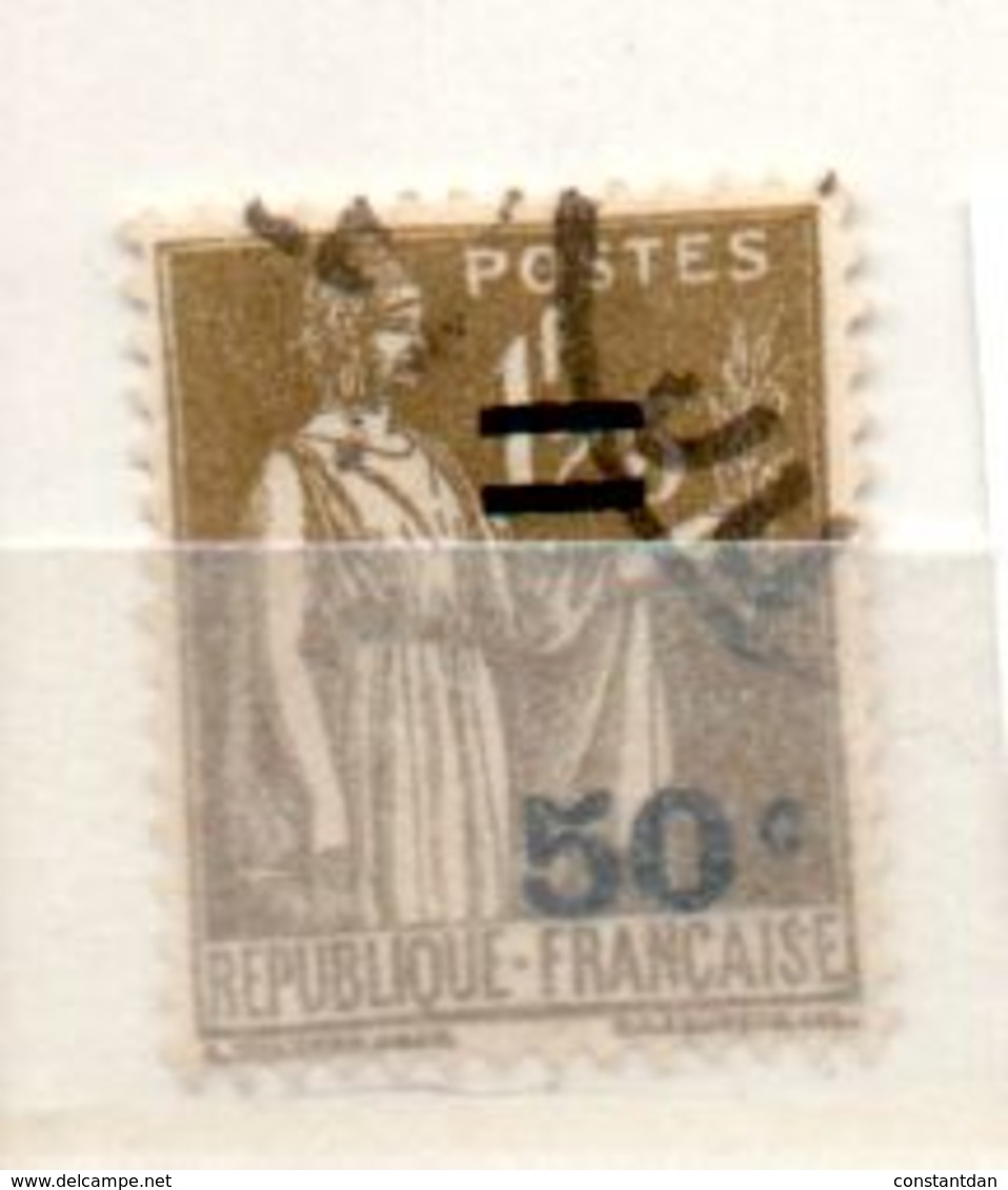 FRANCE N° 298 50C S 1F25 OLIVE TYPE PAIX  C FERME OBL - Used Stamps