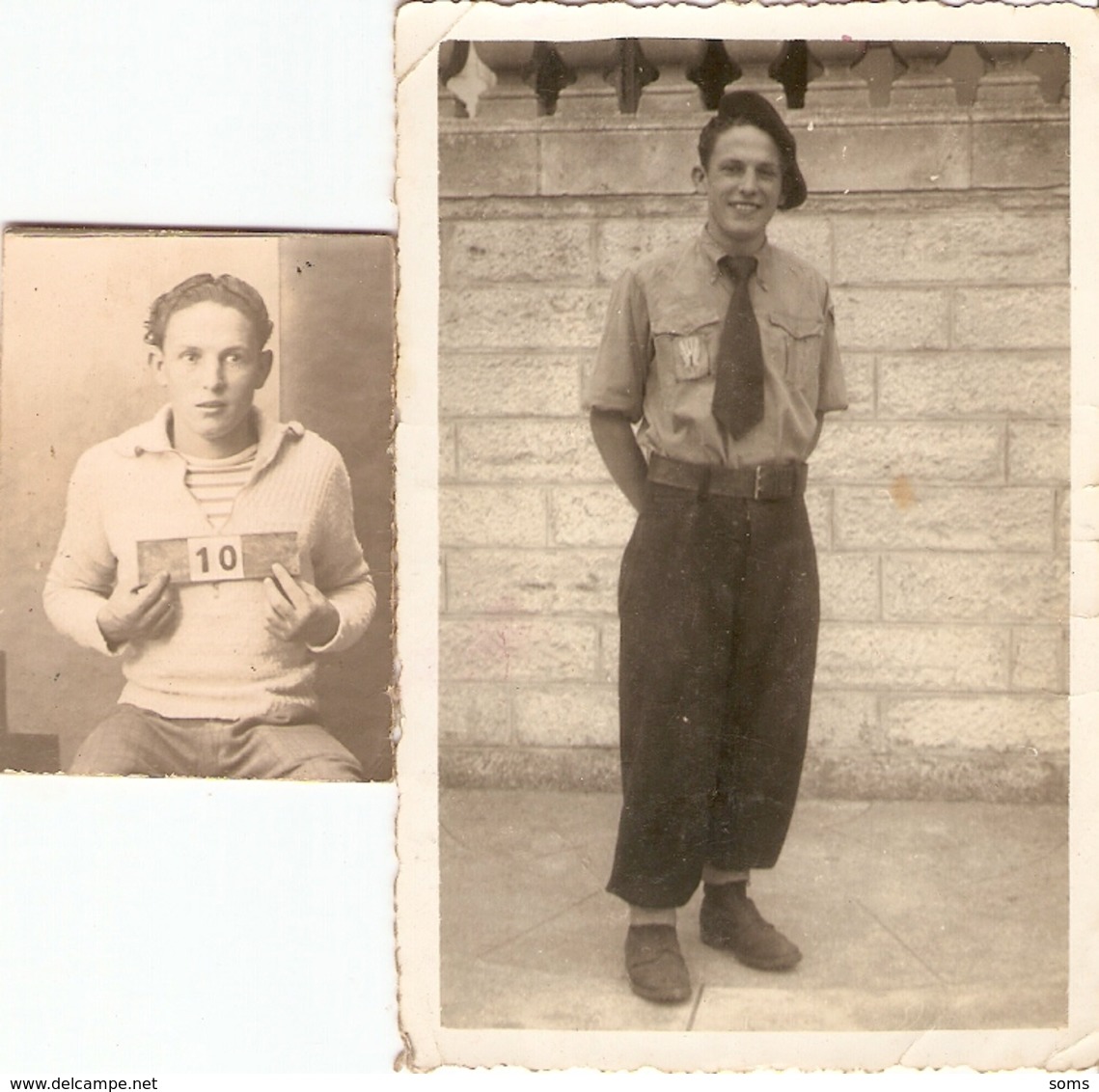 Lot De 2 Photographies Anciennes, Lourdes (65), Légion Française Des Combattants ?, Autriche Mai 1943, STO - Lieux