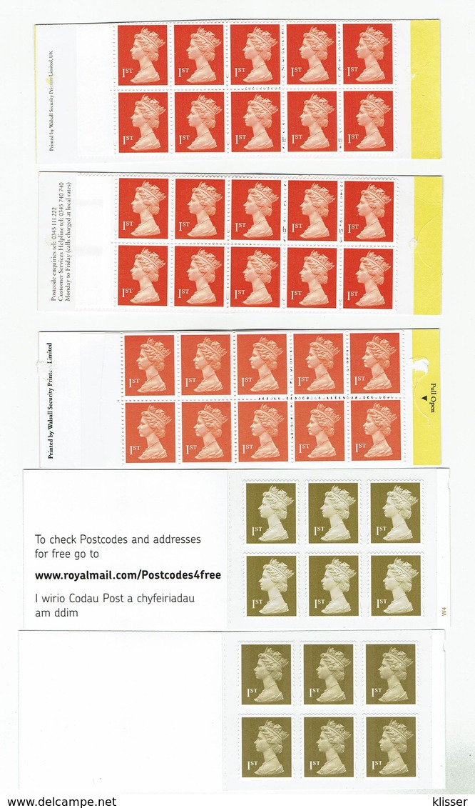 Booklets FIRST And SECOND Class Stamps - Booklets