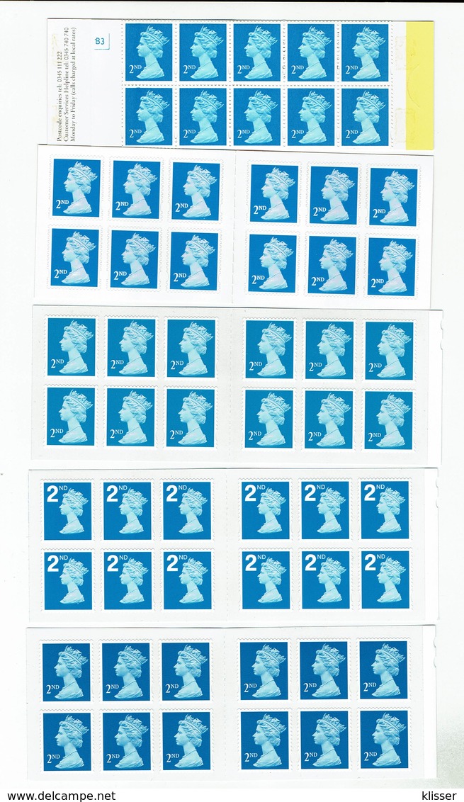 Booklets FIRST And SECOND Class Stamps - Booklets