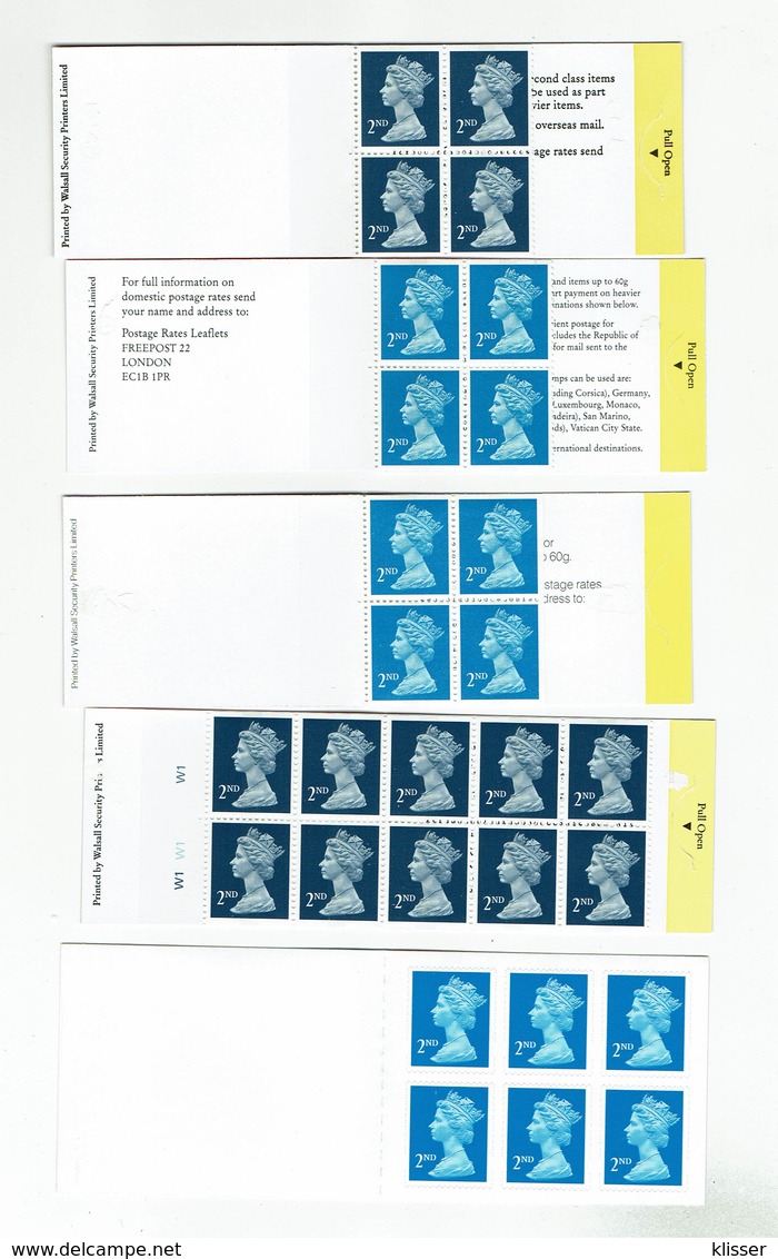 Booklets FIRST and SECOND class stamps