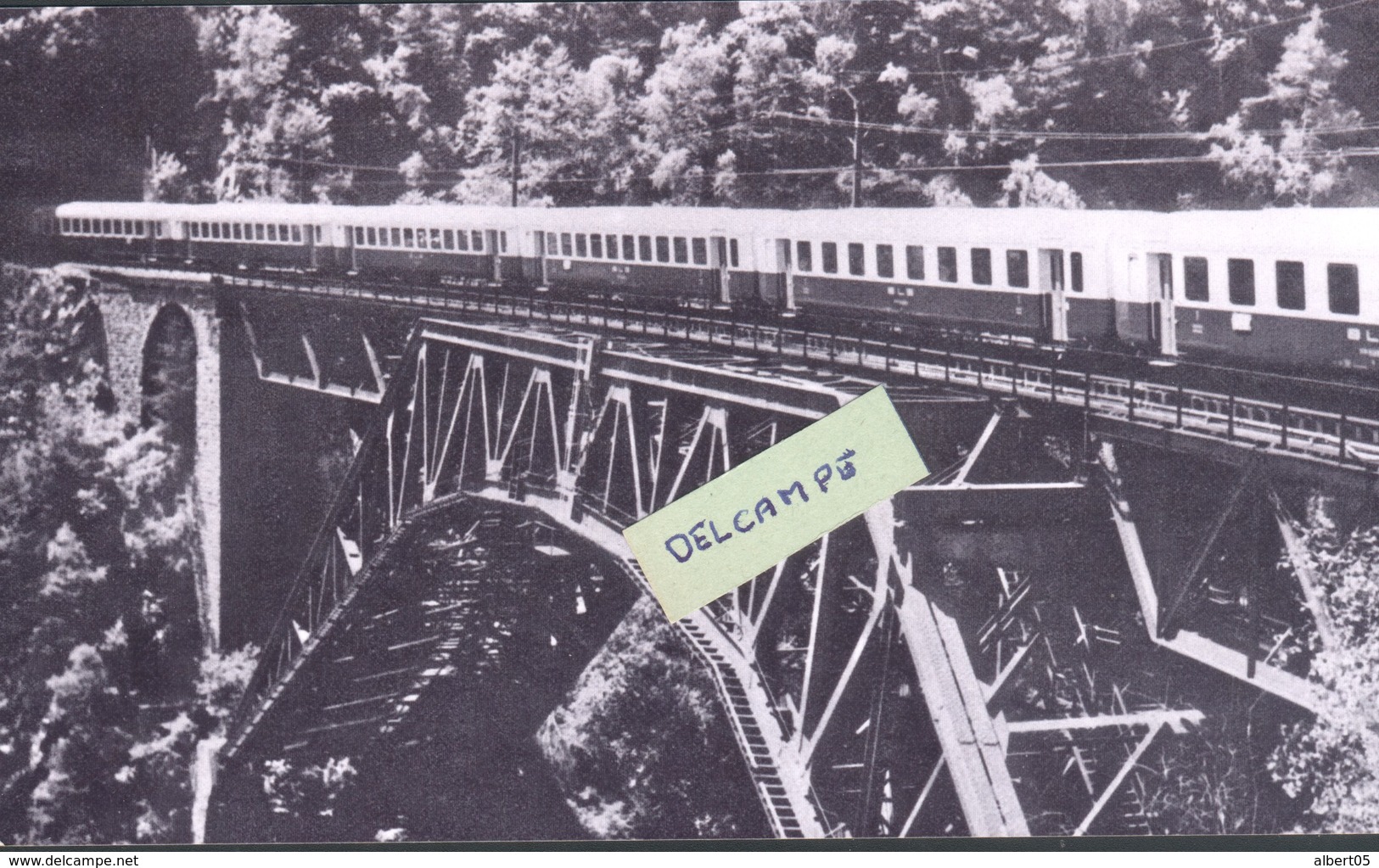 Nouvelle Configuration Du B.L.S. Sur Le Viaduc De Bietschtal Années 70  Reproduction - Ouvrages D'Art