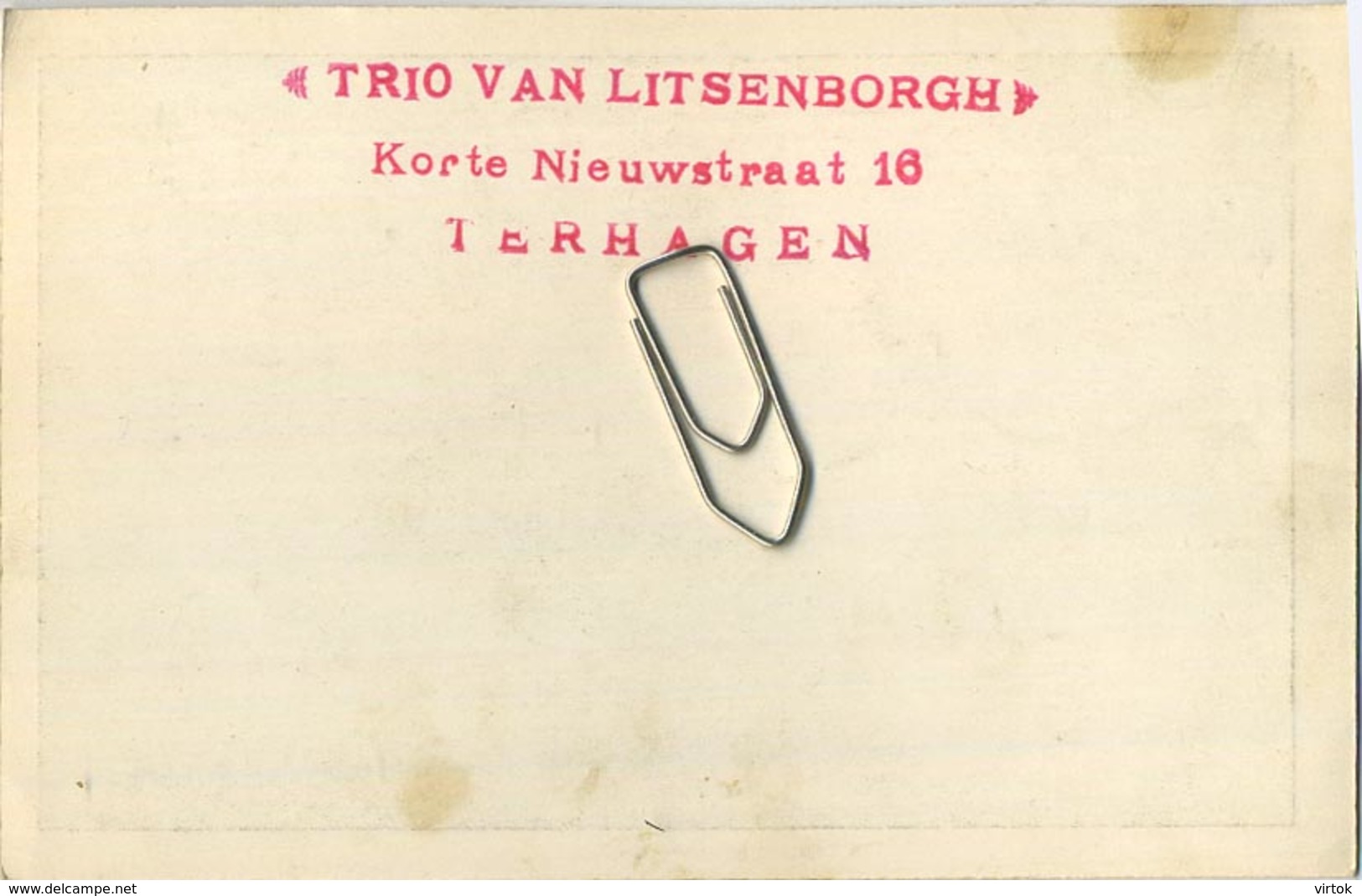 Terhagen- Rumst    :   Trio Van Litsenborgh    ( Zie Scans ) - Rumst