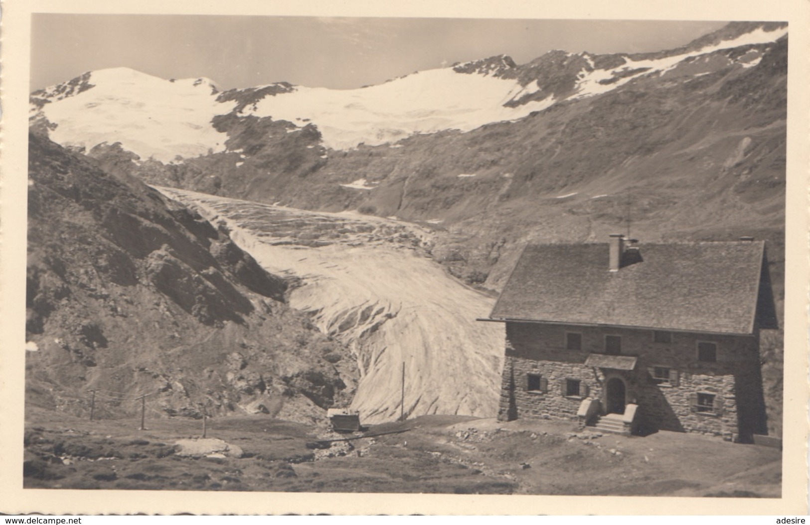 KARLSRUHER HÜTTE 2450 M Mit Gurgler Gletscher (Tirol) - Fotokarte 193? - Oetz