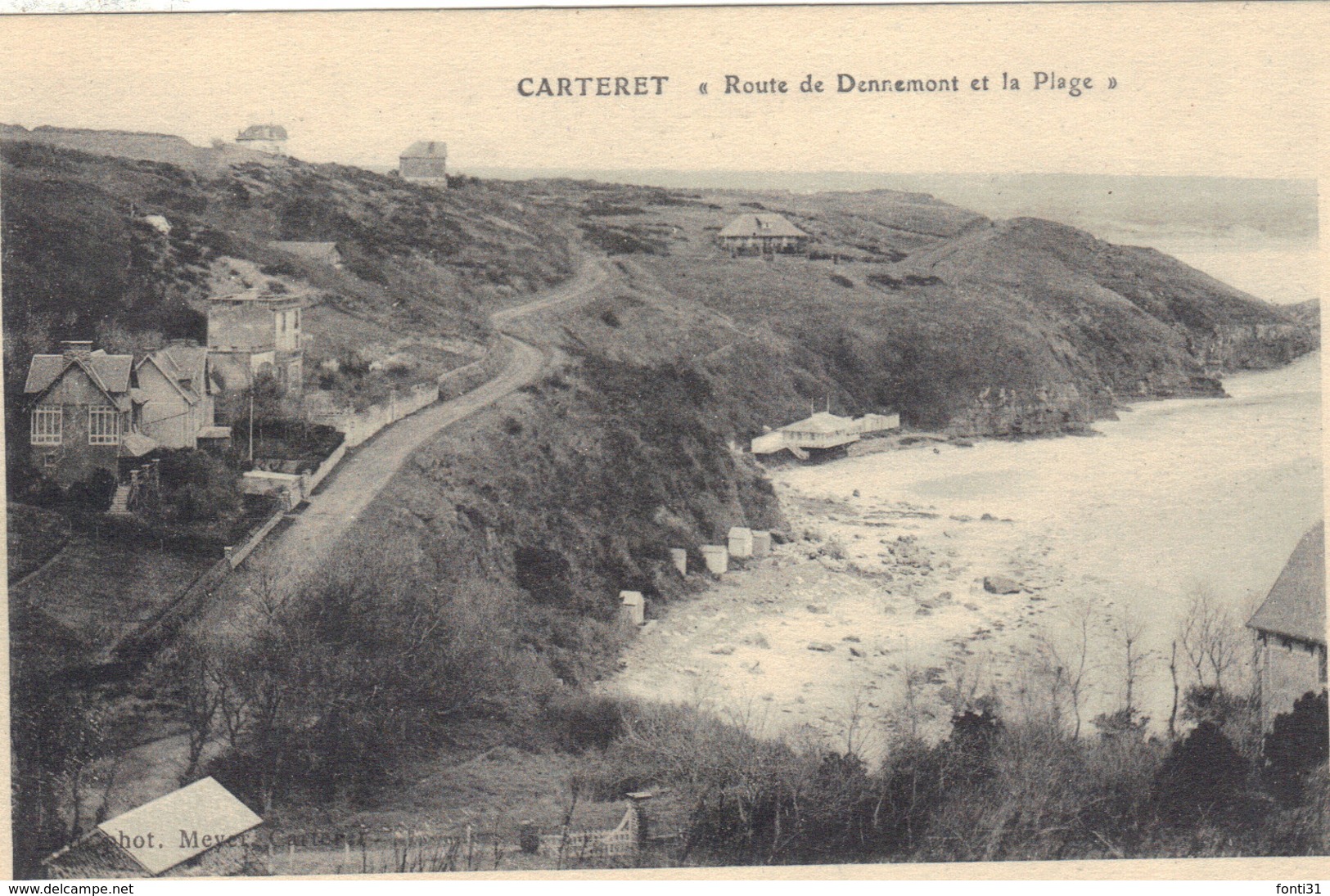 50-Carteret-ROUTE DE DENNEMONT ET LA PLAGE - - Carteret