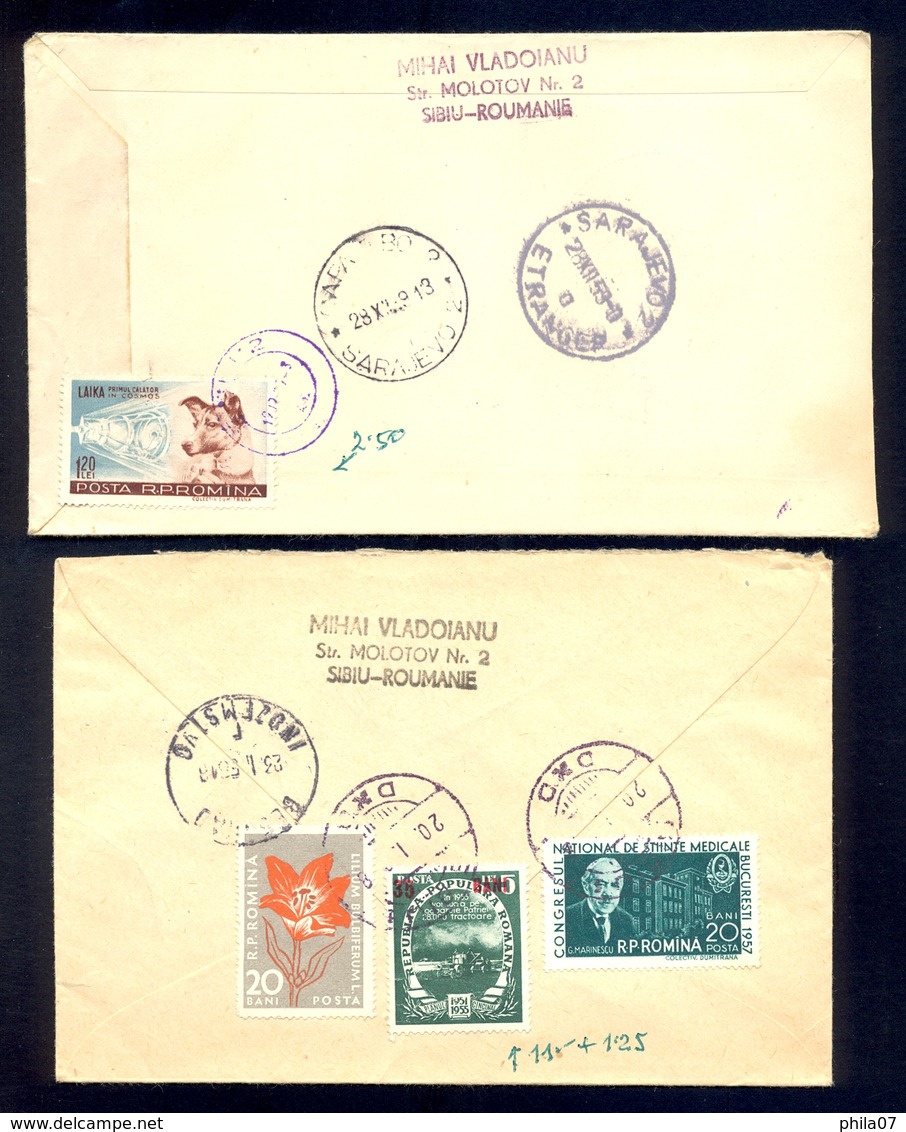 Romania - Lot Of 8 Letters And One Sent MC Card, Various Interesting Topics, Nice Cancels, Attractive Franking. Mostly S - Sonstige & Ohne Zuordnung