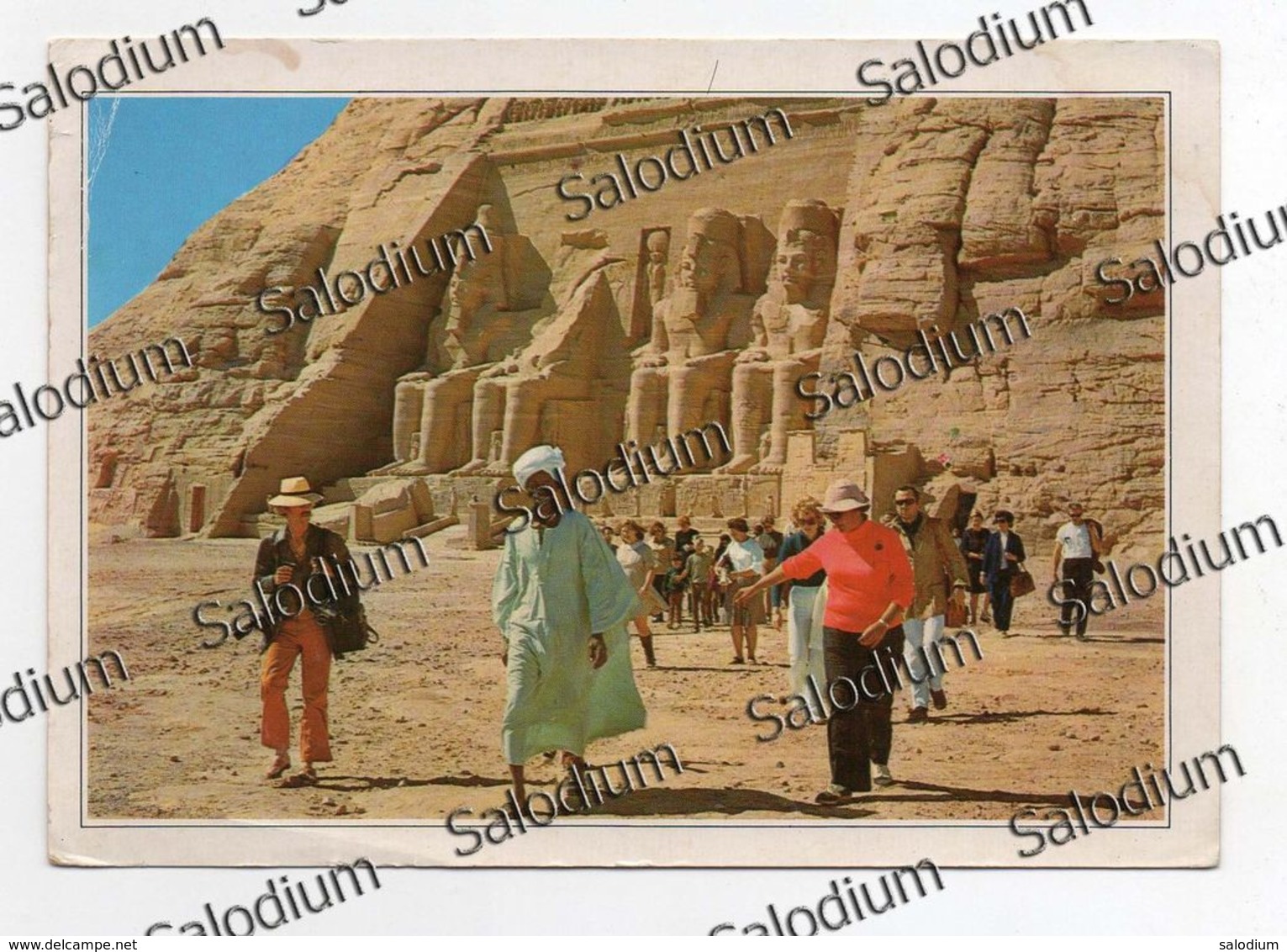 Abou Simbel Rock Temple Of Ramses II - EGYPT EGITTO - Storia Postale - XXL Card - Big Format - Abu Simbel Temples