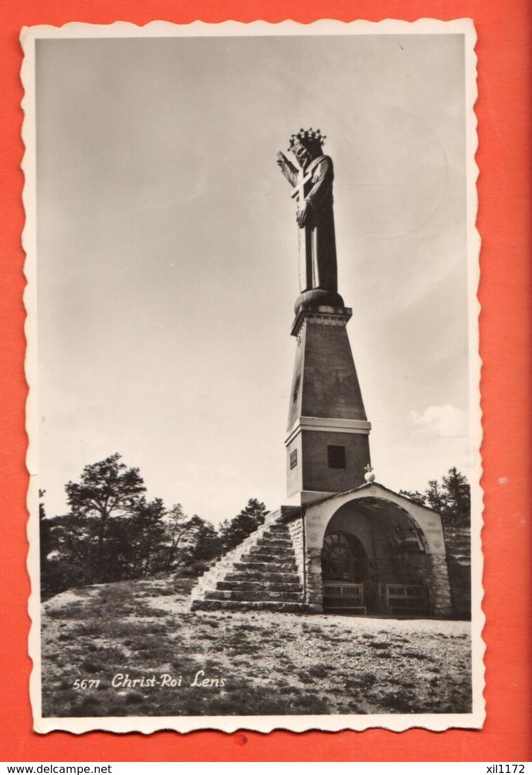 ZAF-33 Lens, Le Christ-Roi. Cachet 1952 Lens Pour Delft Hollande. Perrochet. Scan Du Dos En Ligne - Lens