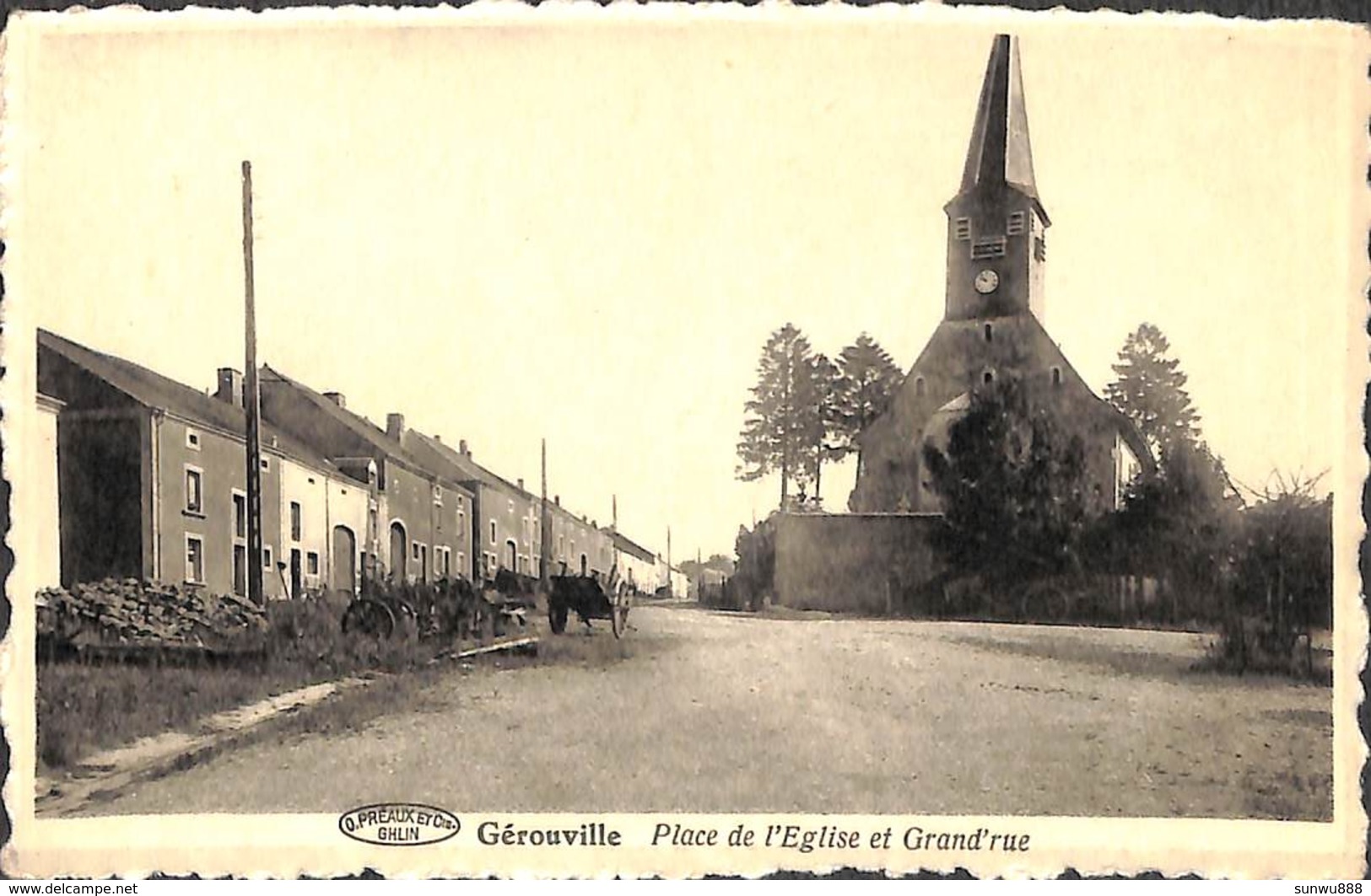 Gérouville - Place De L'Eglise Et Grand'rue (Préaux Et Cie) (prix Fixe) - Meix-devant-Virton