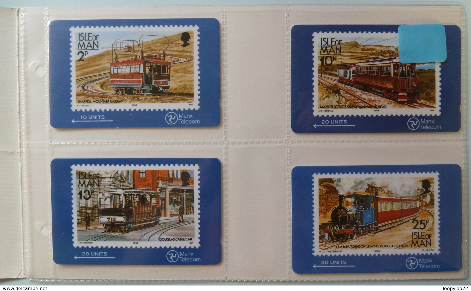 ISLE OF MAN - GPT - 4I0MA To D - Tramway & Railway Stamp - Set Of 4 - 300ex - Mint In Folder - Man (Isle Of)