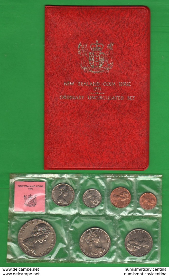 Nuova Zelanda New Zeland Serie 1971 Coins Set Unc - Neuseeland