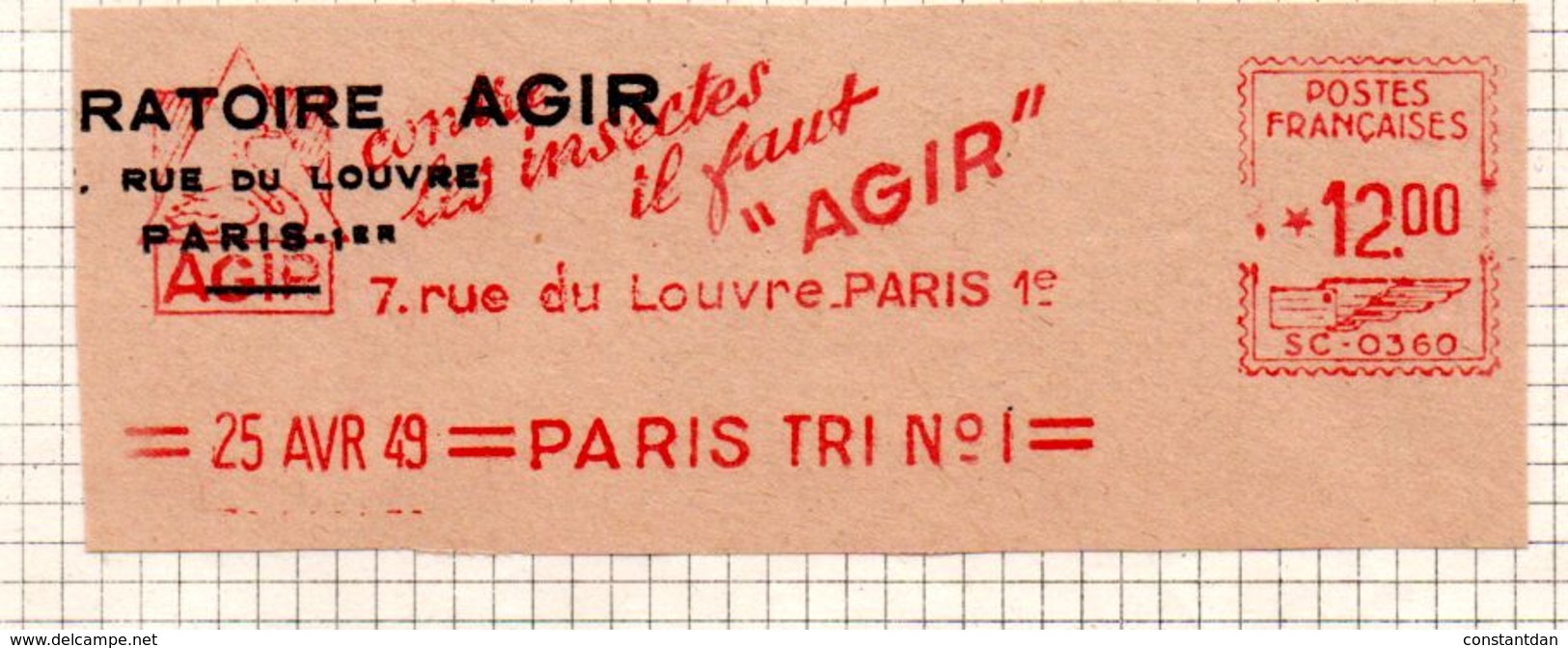 FRANCE FLAMME ILLUSTREE CONTRE LES INSECTES IL FAUT "AGIR" DU 25 AVRIL 1949 - Sonstige & Ohne Zuordnung