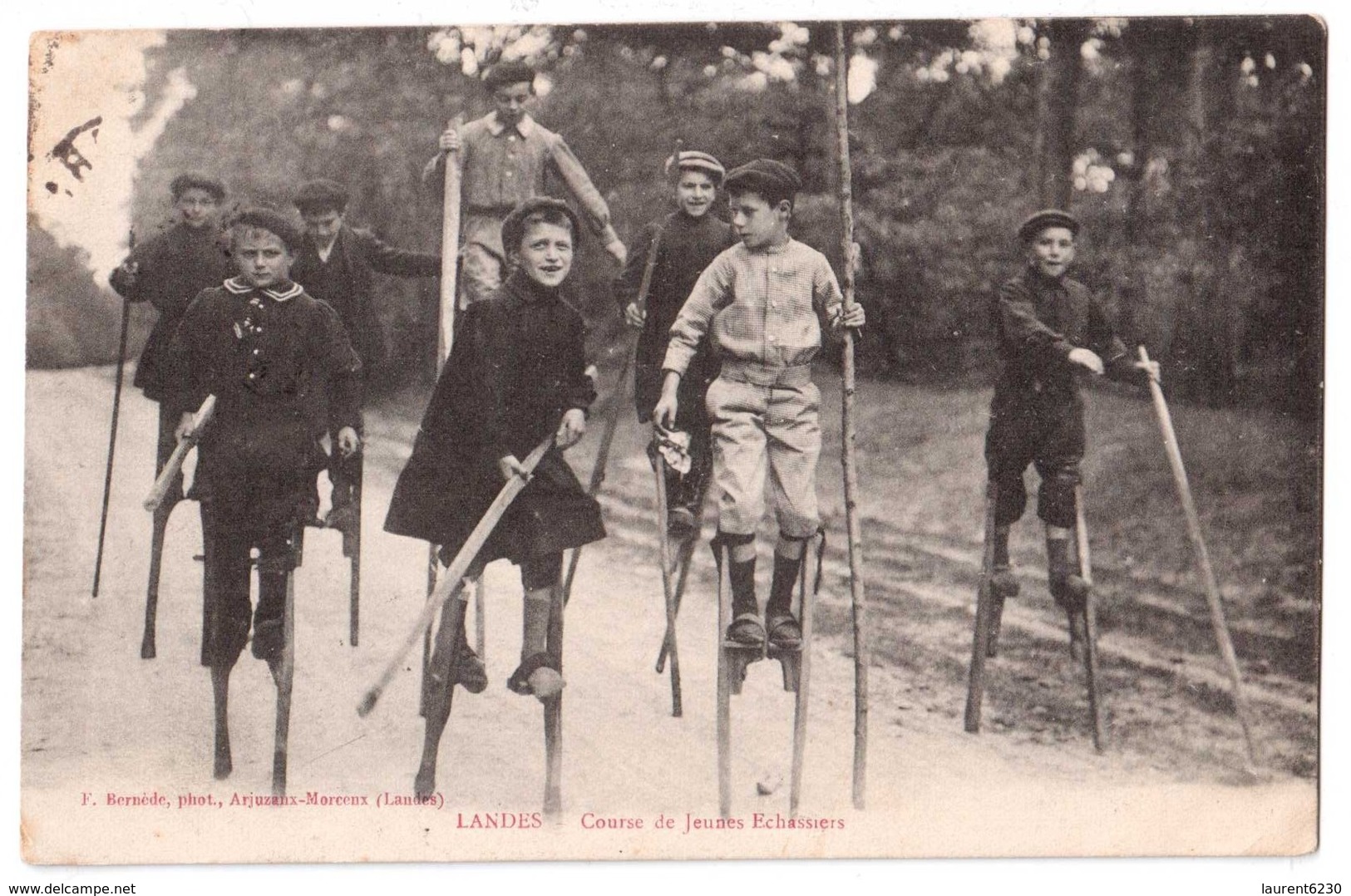 Landes - Course De Jeunes échassiers - édit F. Bernède  + Verso - Sonstige & Ohne Zuordnung