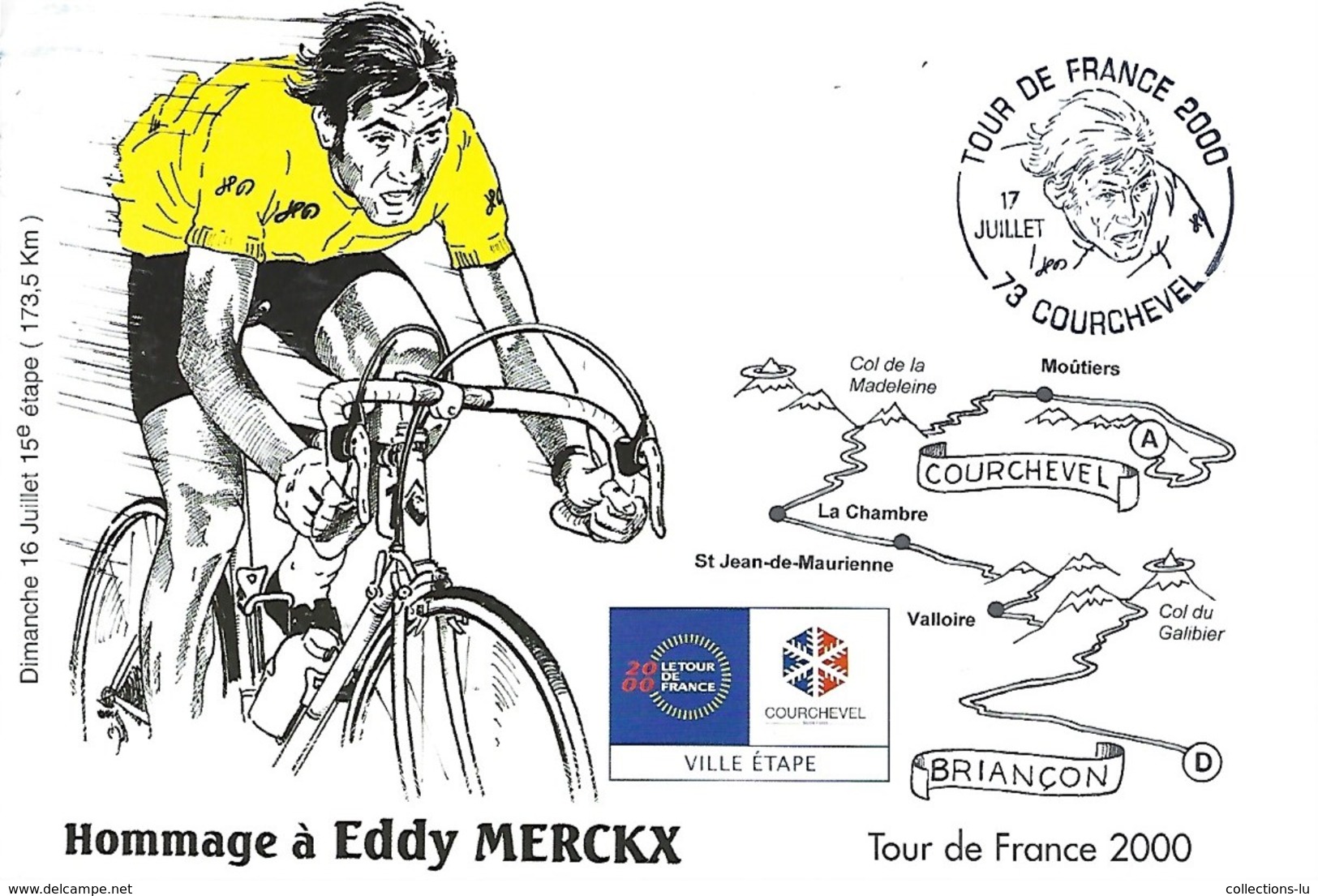 Cycling - Cyclisme - Radsport  -  TOUR DE FRANCE  -  Hommage à Eddy Merckx Tour De France 2000 - 2 Scans - Radsport