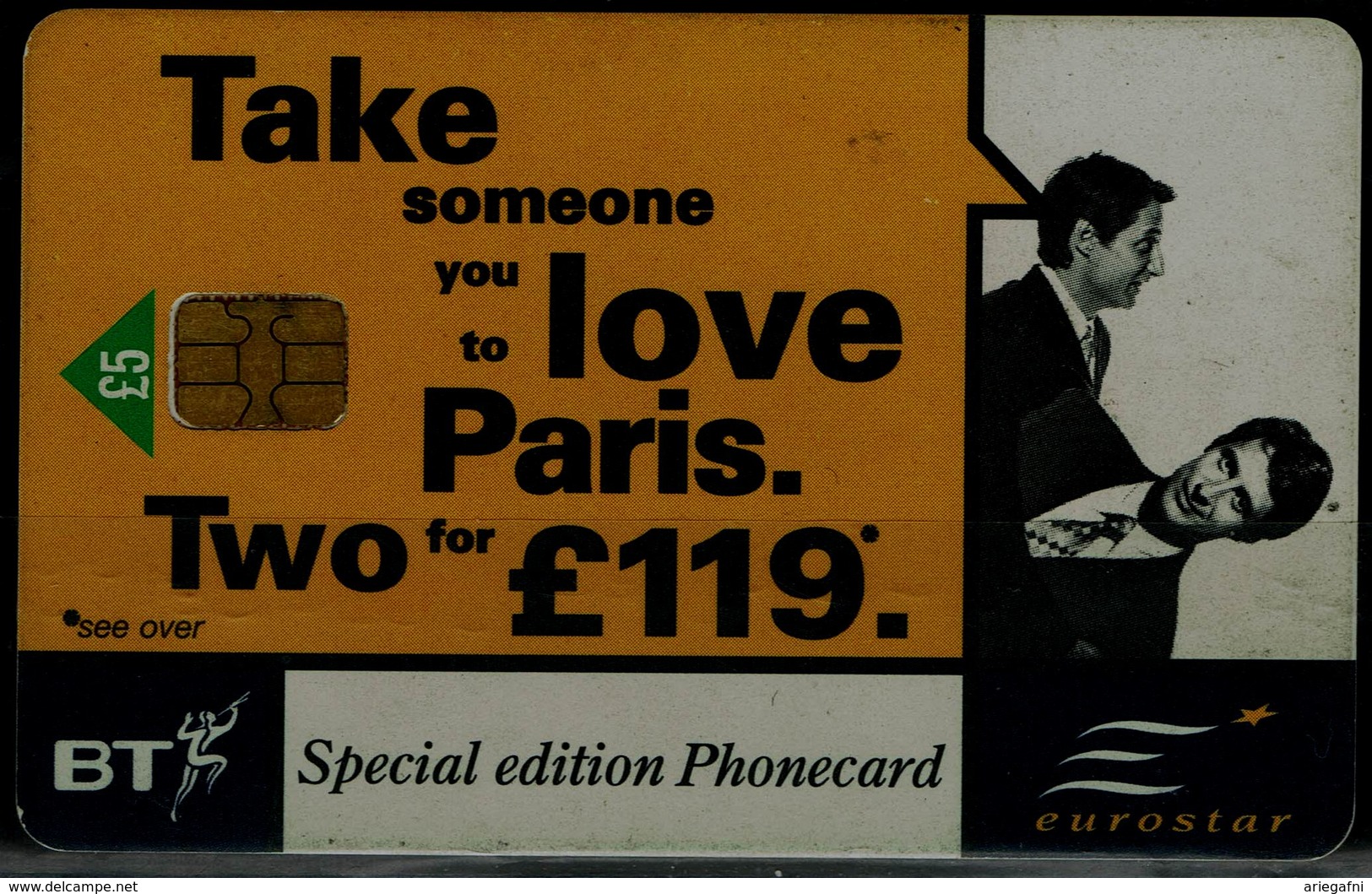 UNITED KINGDOM 1999 BT PHONECARD TAKE SOMEONE YOU TO LOVE PARIS USED VF!! - BT Internal