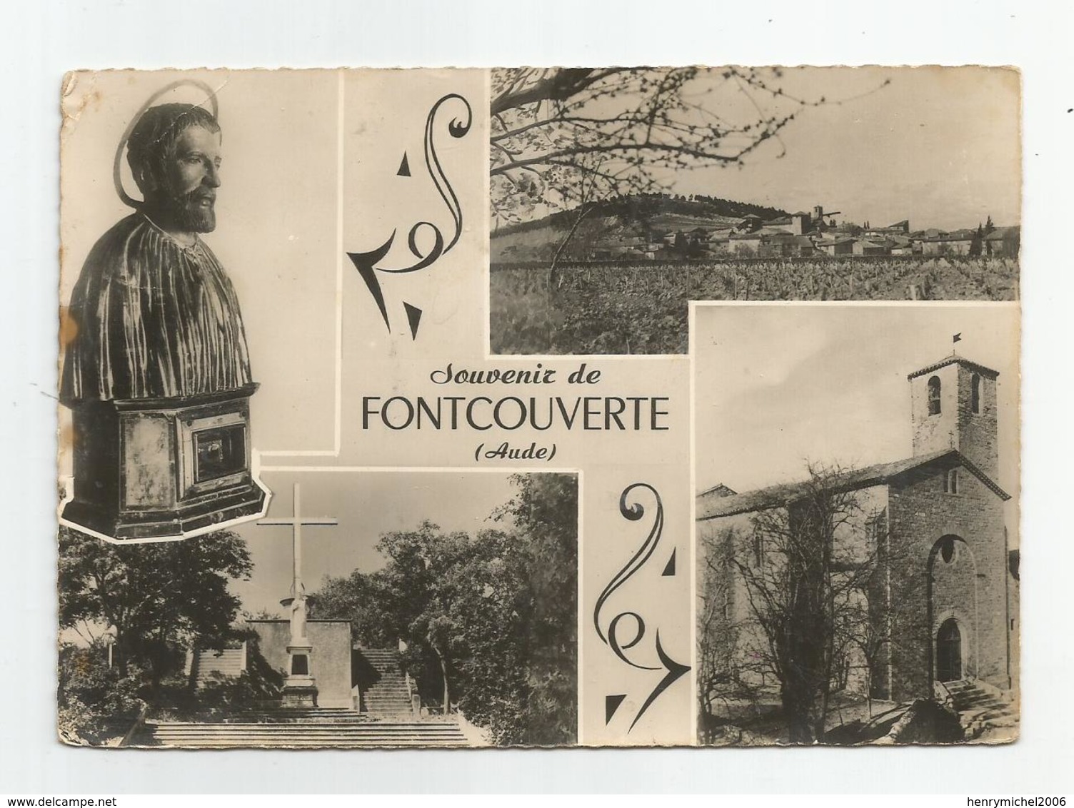 11 Aude Souvenir De Fontcouverte Buste Saint - Autres & Non Classés