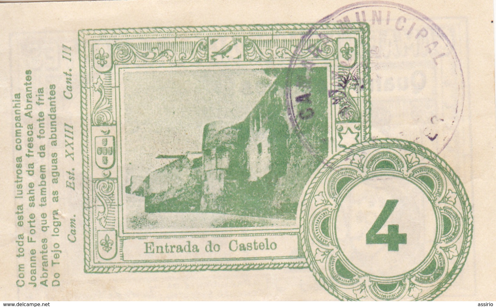 Portugal -- Cédula De Abrantes 4 Cent.nº 29 B - Portogallo