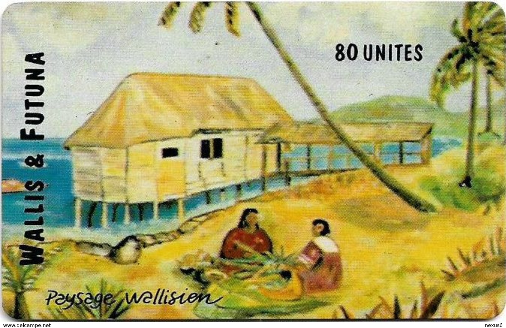 Wallis And Futuna - WF10 - Paysage Wallisien, Maison, SC5, 06.1996, 80Units, 2.000ex, Used - Wallis E Futuna