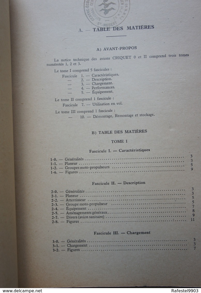 Manuel Avion Criquet MORANE SAULNIER MS 500 Aviation Française Licence Fieseler Storch Fi 156 Luftwaffe Flugzeug Plane - AeroAirplanes