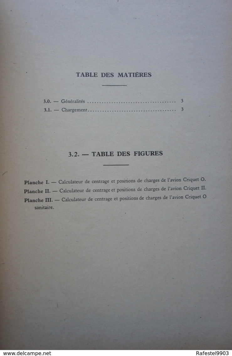 Manuel Avion Criquet MORANE SAULNIER MS 500 Aviation française Licence Fieseler Storch Fi 156 Luftwaffe Flugzeug Plane