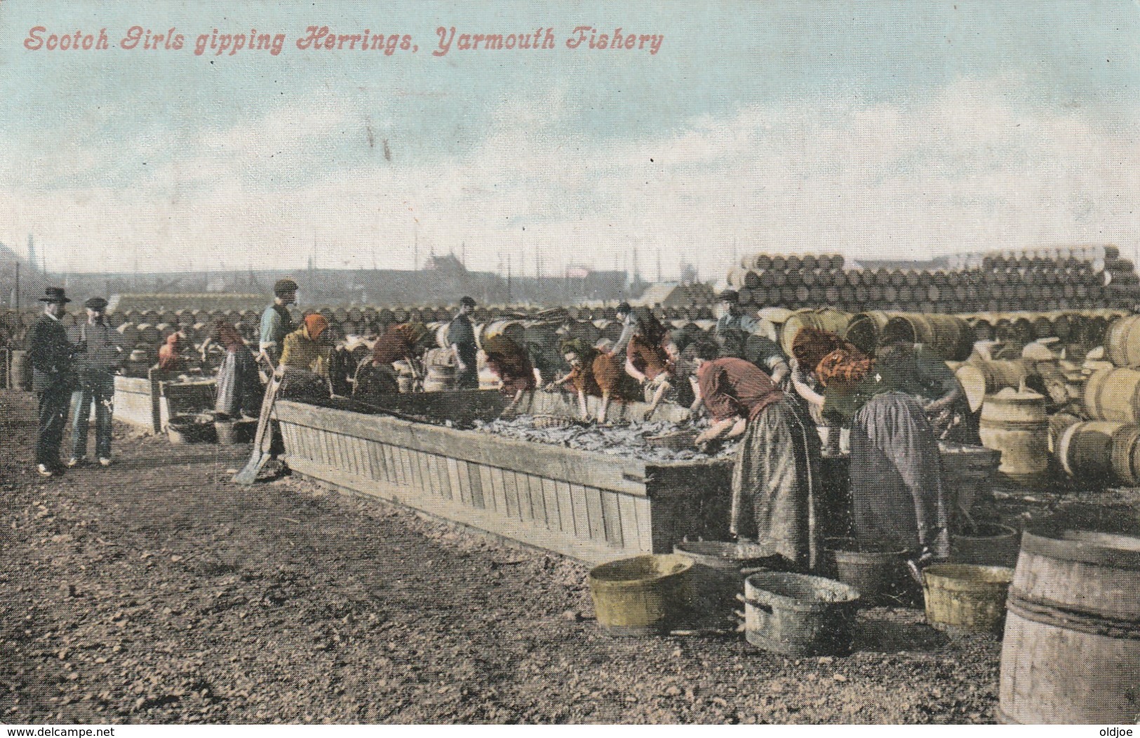 England Postcard Norfolk Scotch Girls At Yarmouth Fishery - Andere