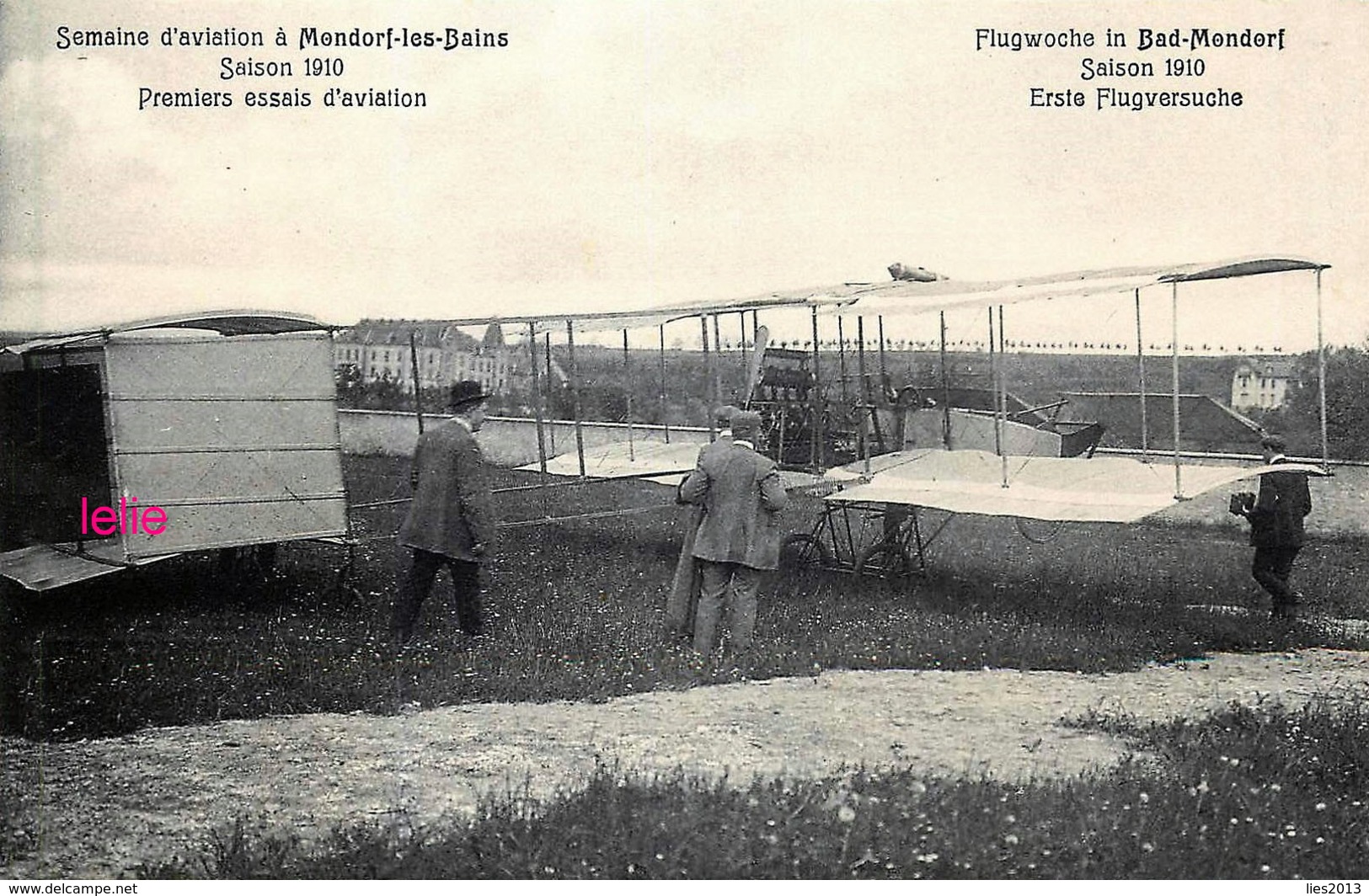 Photo : MONDORF LES BAINS , Aviation, Pfoto D'une Ancienne Carte Postale, 2 Scans - Aviation