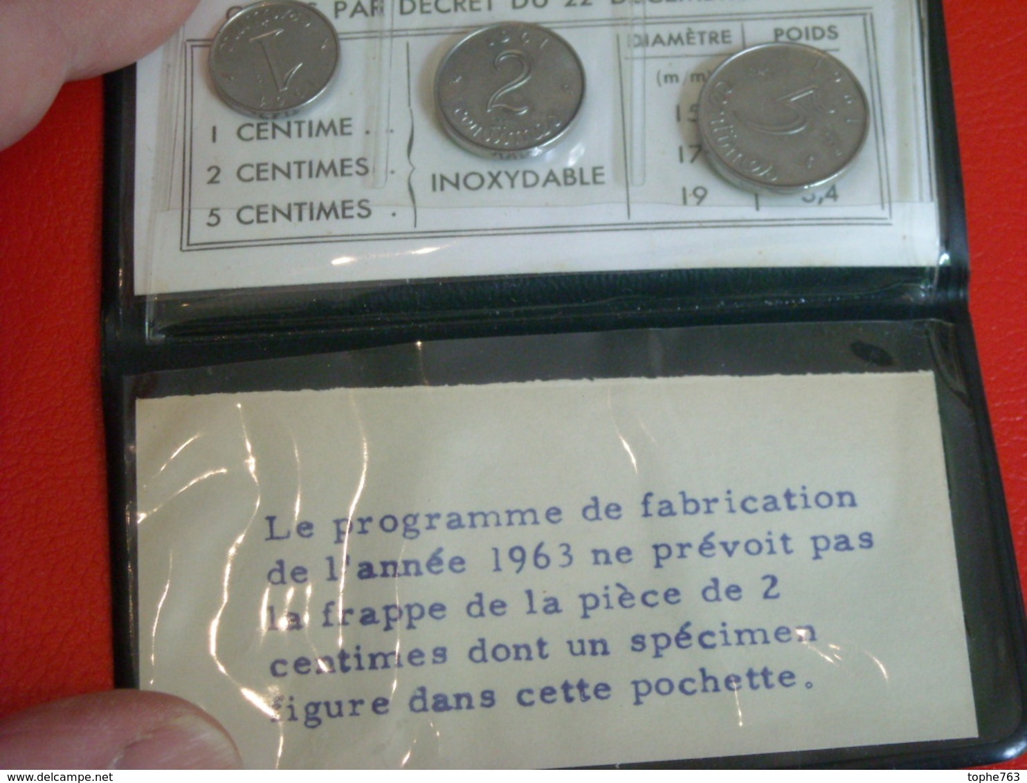 France - ESSAI - 1 Centime , 2 Centimes Et 5 Centimes 1961 , Ecrin D'origine Monnaie De Paris - Essais, Piéforts, épreuves & Flans Brunis