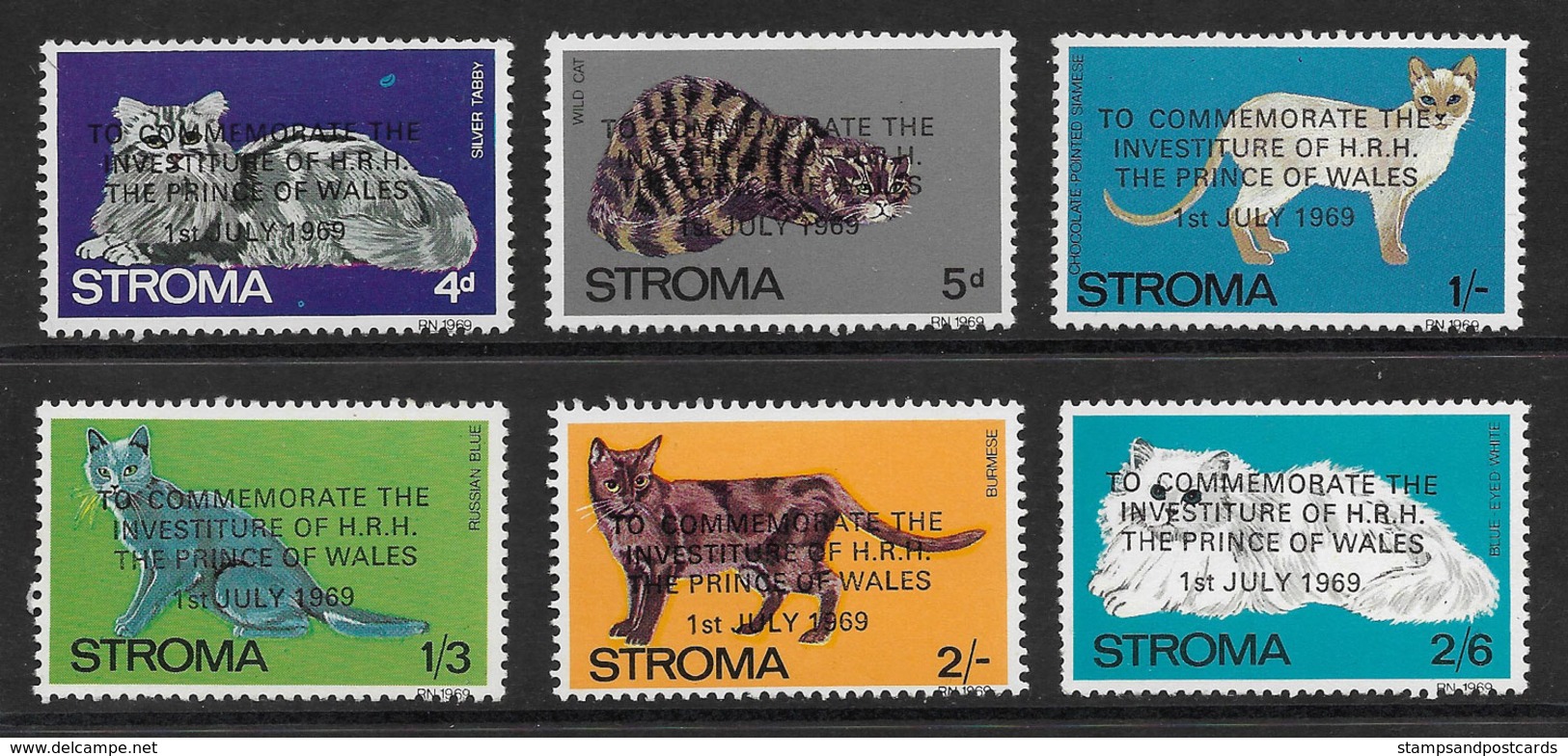 Stroma Chats Emission Locale Surcharge Prince Of Wales 1969 Grande-Bretagne ** Stroma Cats Overprint Local GB Issue ** - Local Issues