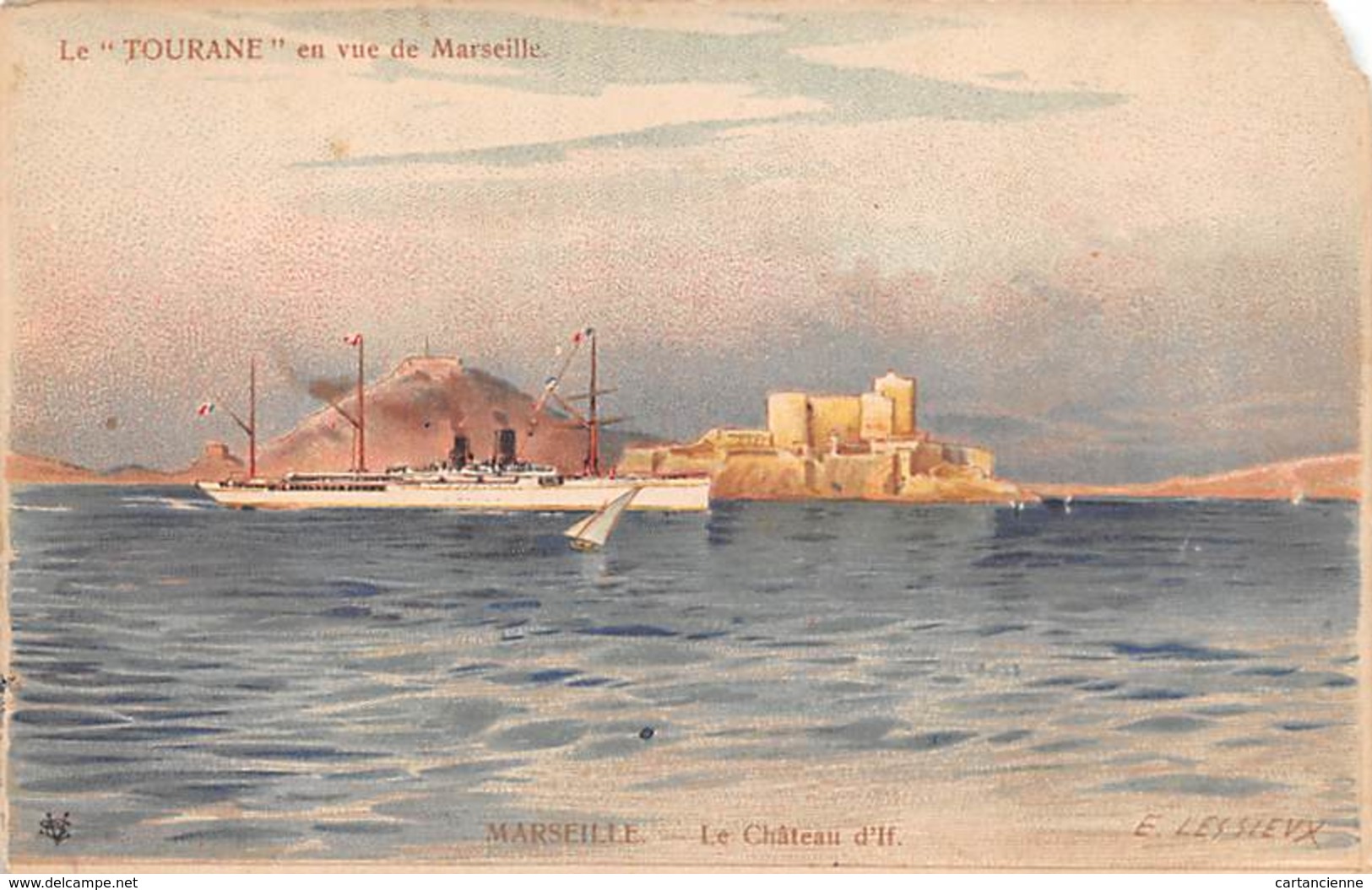 ILLUSTRATEUR  LESSIEUX - MARSEILLE Le Chateau D'IF - LE TOURANE En Vue De... - Lessieux