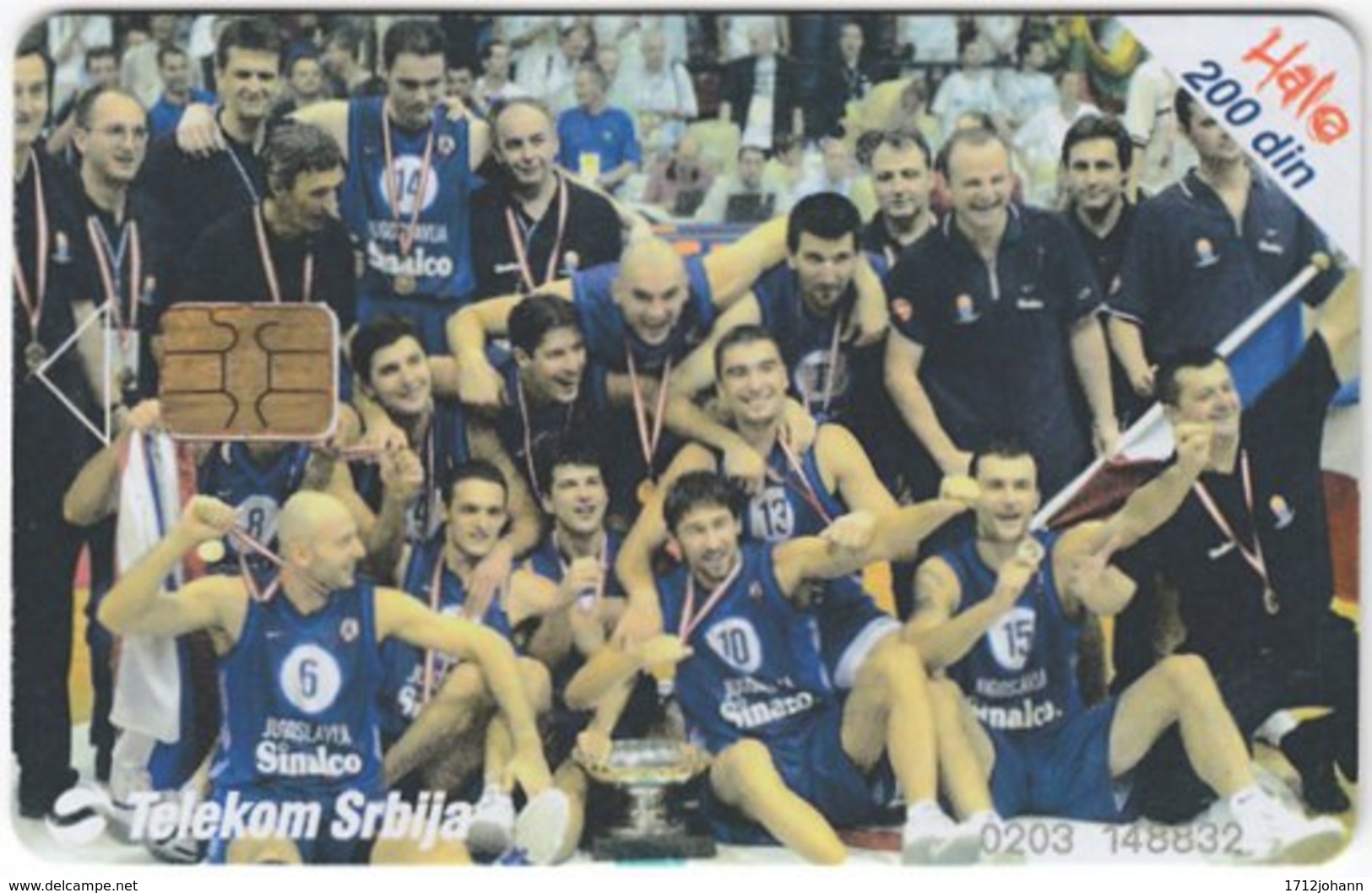 SERBIA A-443 Chip Telekom - Sport, Basketball - Used - Jugoslawien