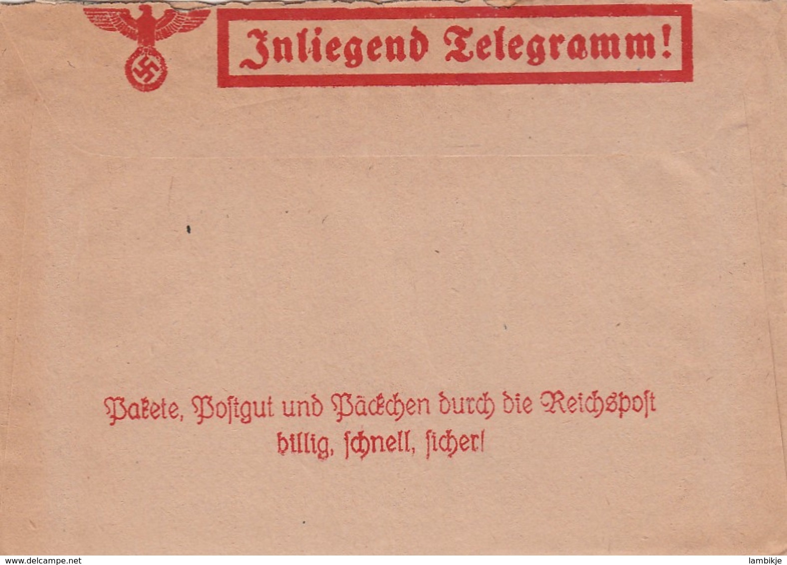 Deutsches Reich Telegramm 1944 + Inhalt - Lettres & Documents