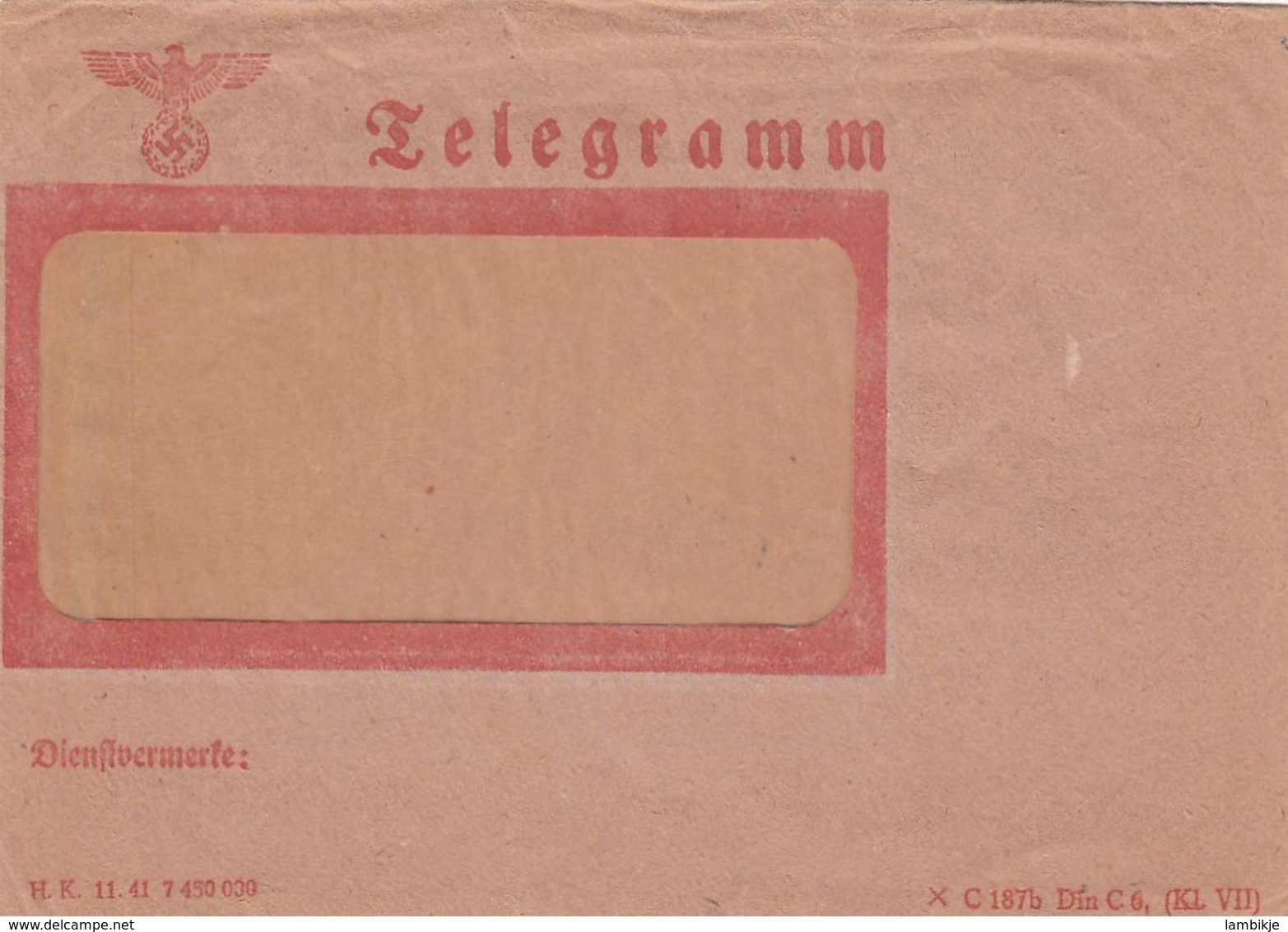 Deutsches Reich Telegramm Circa 1940 - Briefe U. Dokumente