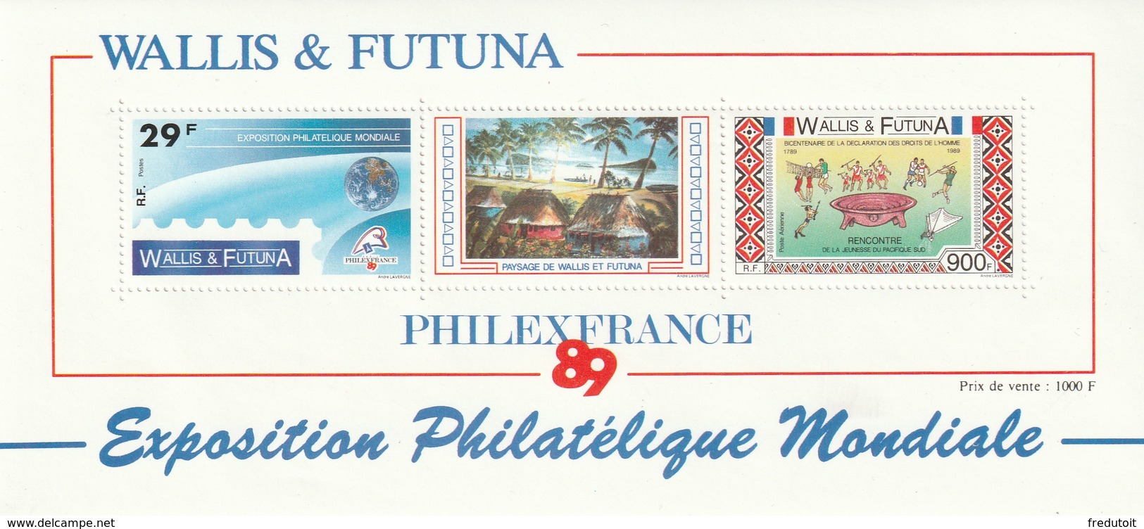 WALLIS Et FUTUNA - BLOC N° 4 ** (1989) Philexfrance 89 - Blocs-feuillets