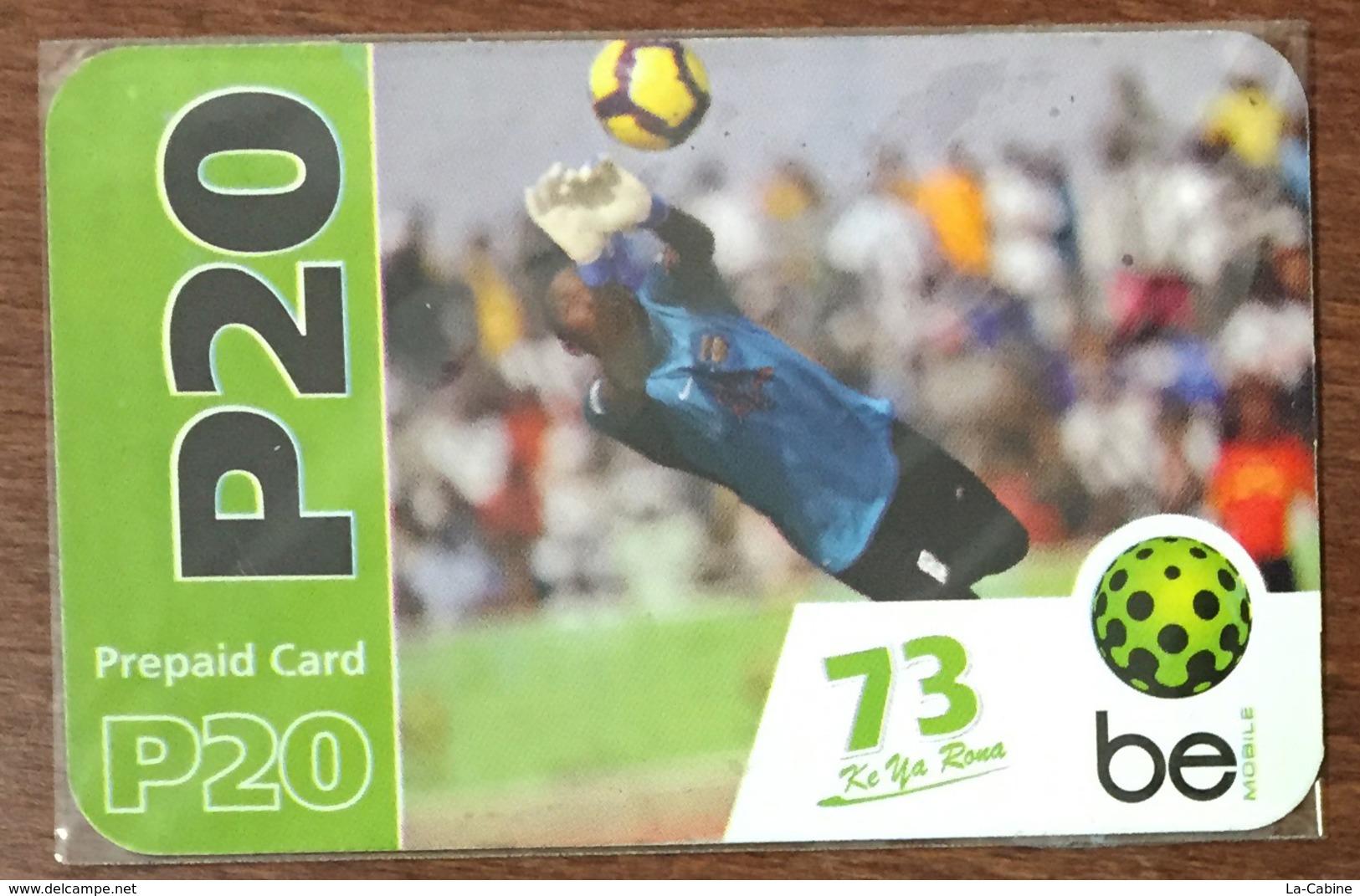 BOTSWANA GOAL BE P20 FOOTBALL RECHARGE GSM PRÉPAYÉE PREPAID PAS TÉLÉCARTE PHONECARD CARD - Botswana