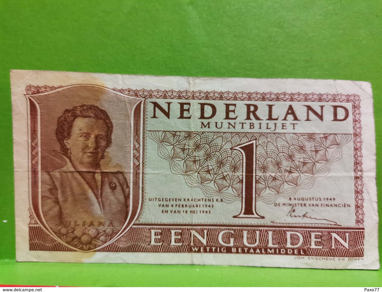 Billet, 1 Een Gulden 1949 - 1 Gulde