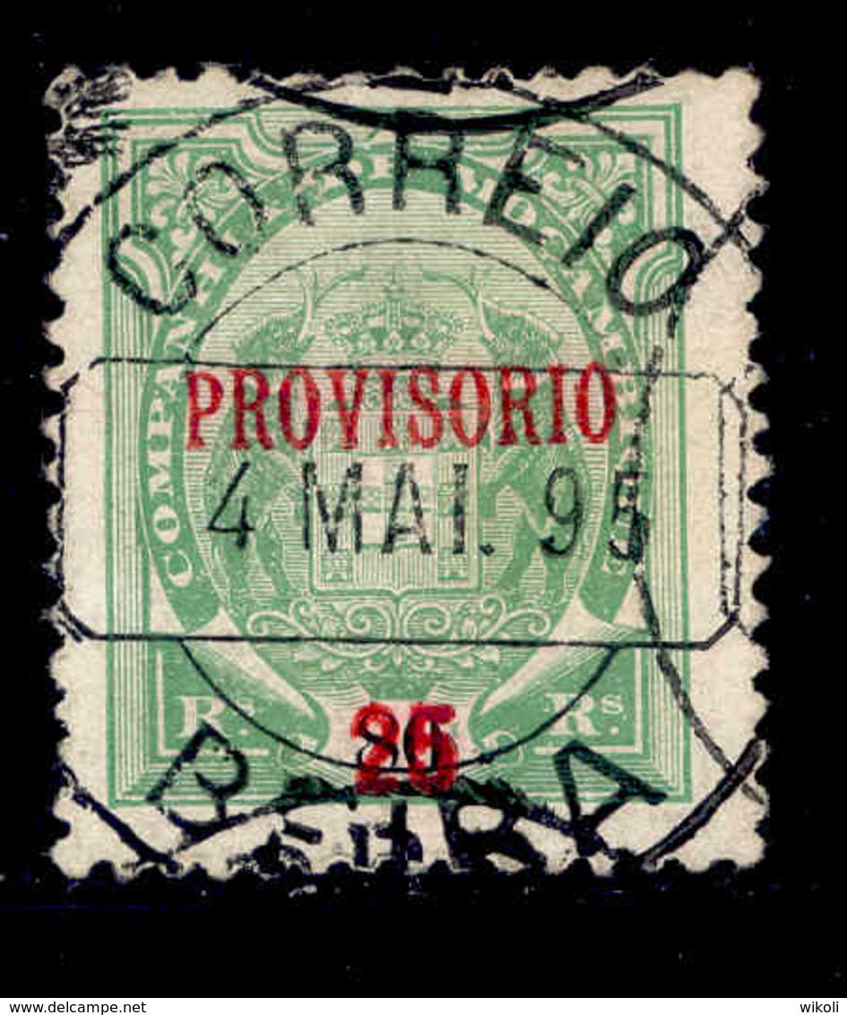 ! ! Mozambique Company - 1895 Elephants Coat Of Arms OVP Provisorio 25 R - Af. 28 - Used - Mozambique