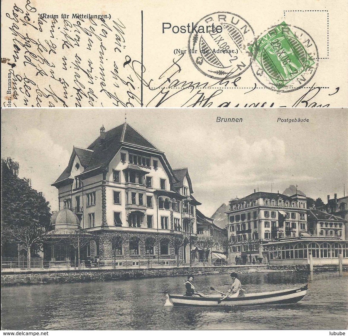 Brunnen - Postgebäude              1908 - Other & Unclassified