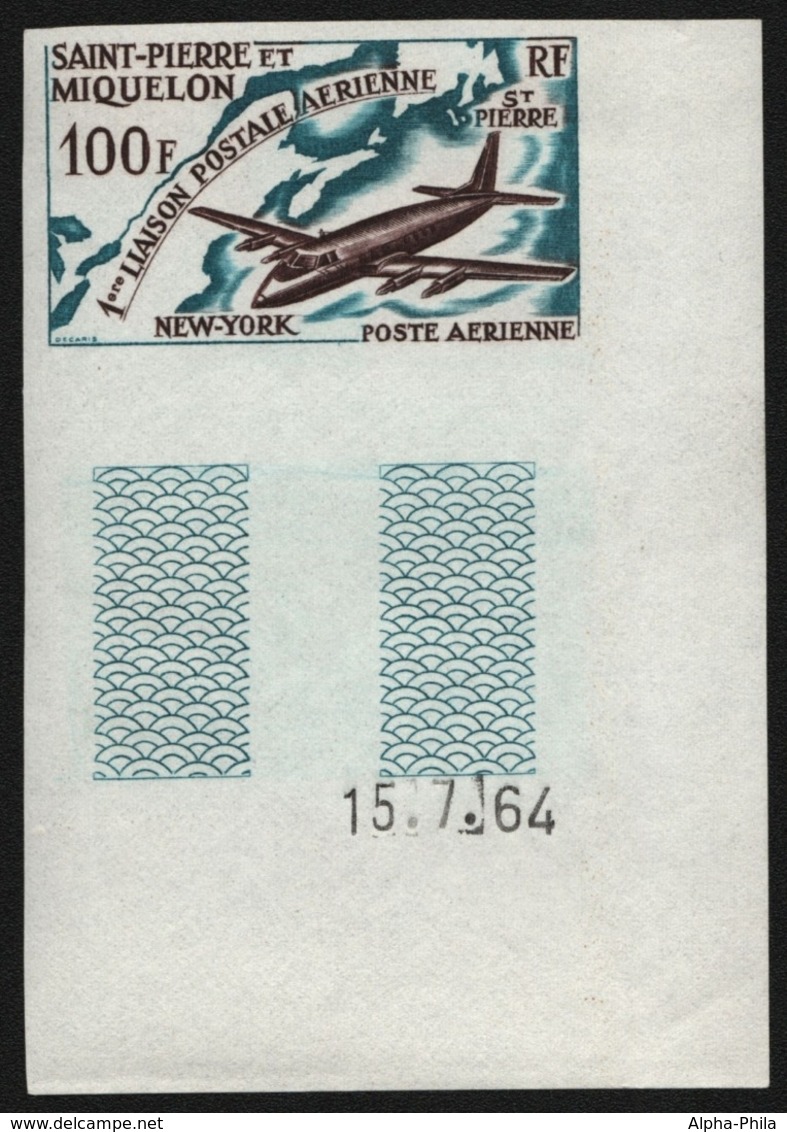 St. Pierre & Miquelon 1964 - Mi-Nr. 407 ** - MNH - Ungez. / Imp - Flugzeuge - Ungebraucht