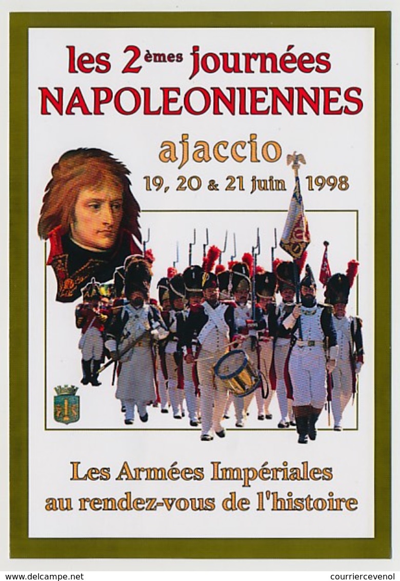 FRANCE - Cachet Temp "Les 2émes Journées Napoléoniennes - AJACCIO - 20/6/1998" S/CPM Idem - Cachets Commémoratifs