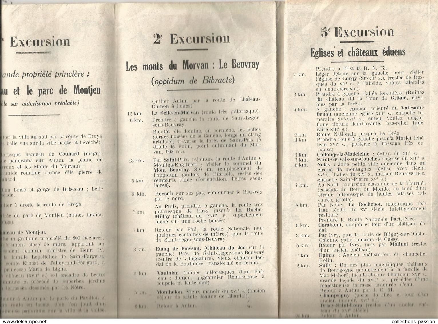 Dépliant Touristique, AUTUN , Carte , Programme De 7 Excursions , 24 Pages , 4 Scans , Frais Fr 2.25 E - Tourism Brochures