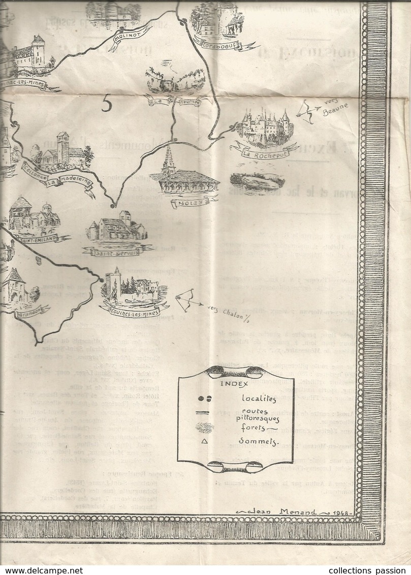 Dépliant Touristique, AUTUN , Carte , Programme De 7 Excursions , 24 Pages , 4 Scans , Frais Fr 2.25 E - Toeristische Brochures