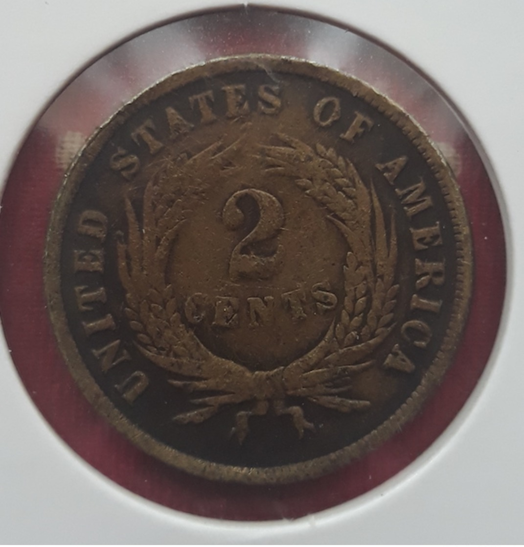 2 CENTESIMI STATI UNITI D'AMERICA USA COIN 1869 IN GOD WE TRUST - Post-Coloniales